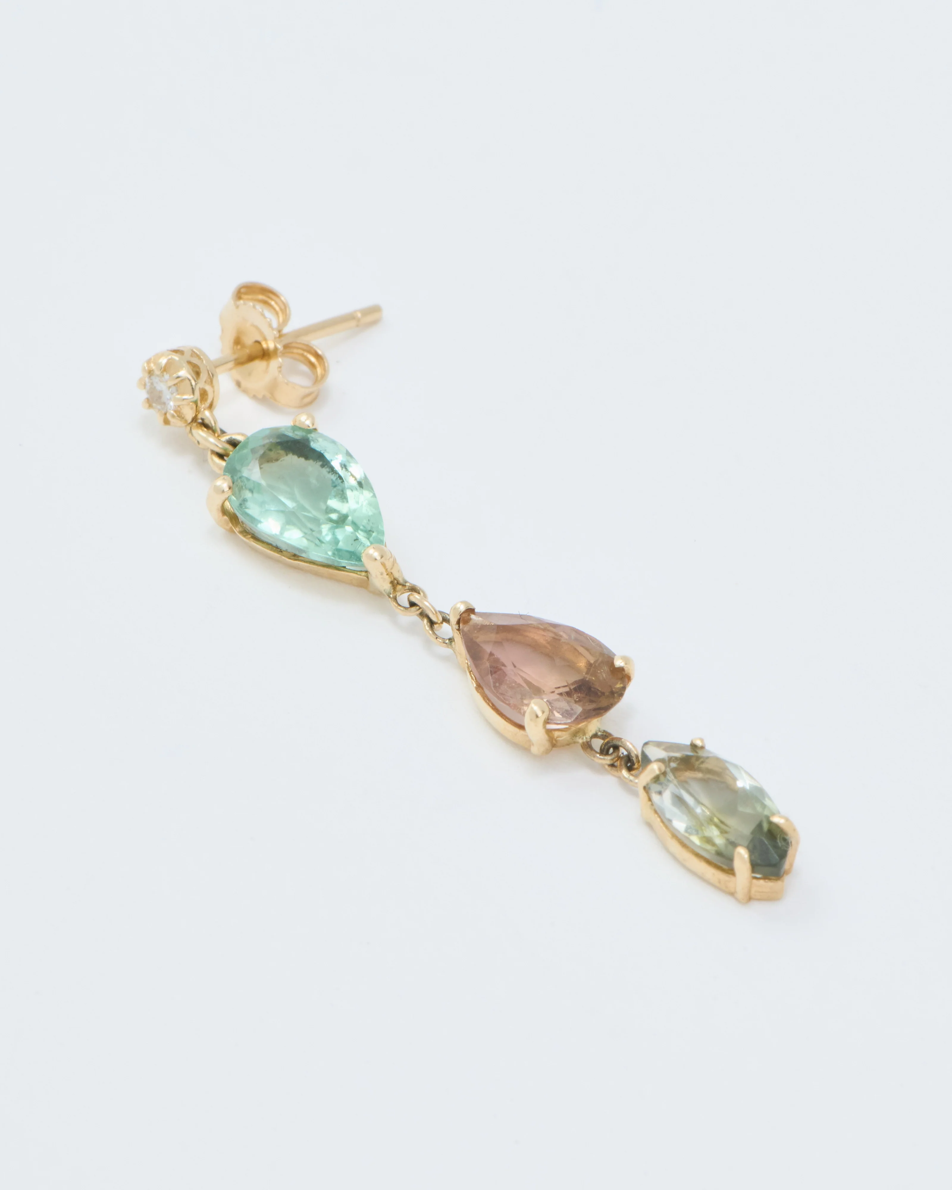 sophia diamond and gemstone drop earring - Image 3
