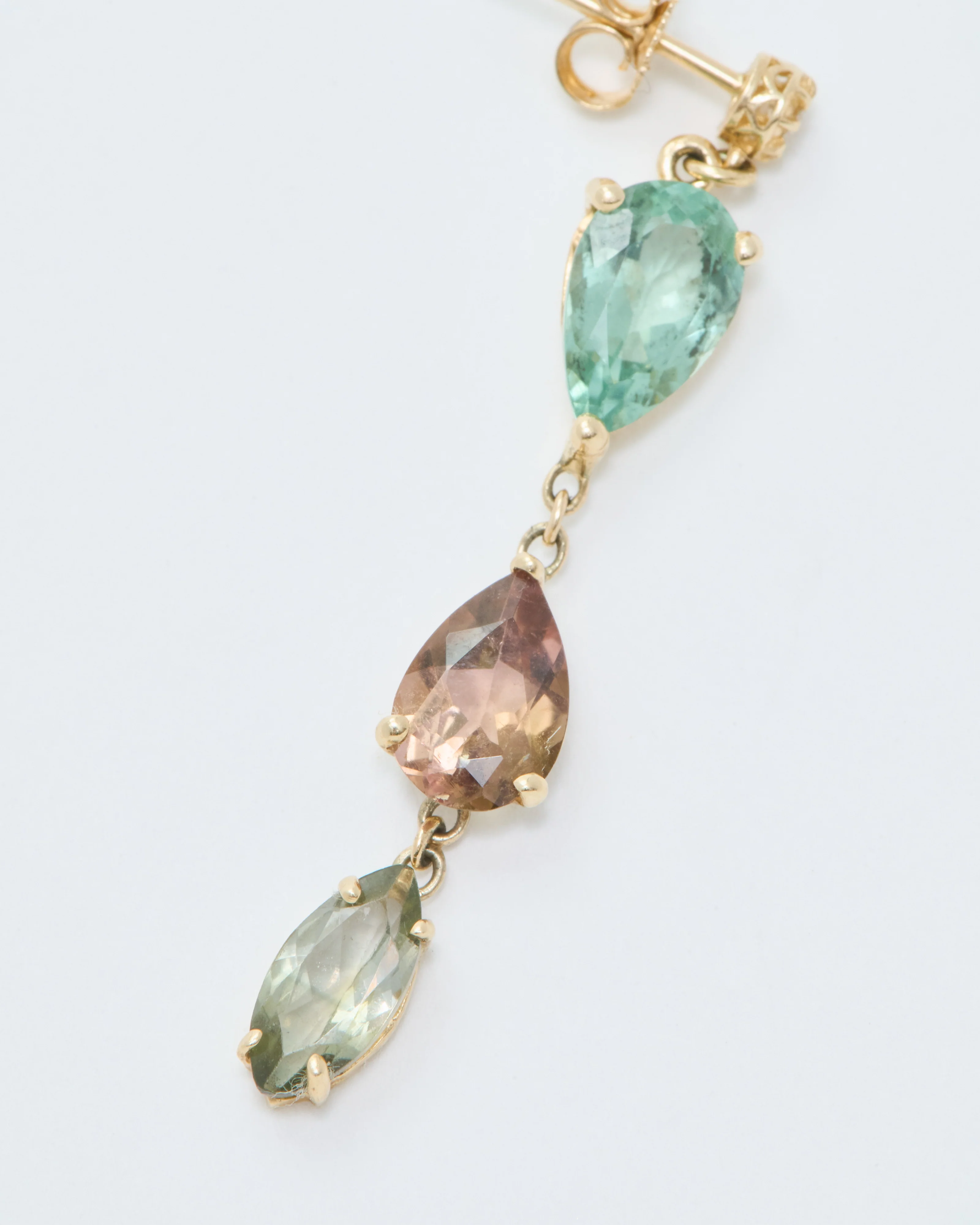 sophia diamond and gemstone drop earring - Image 4