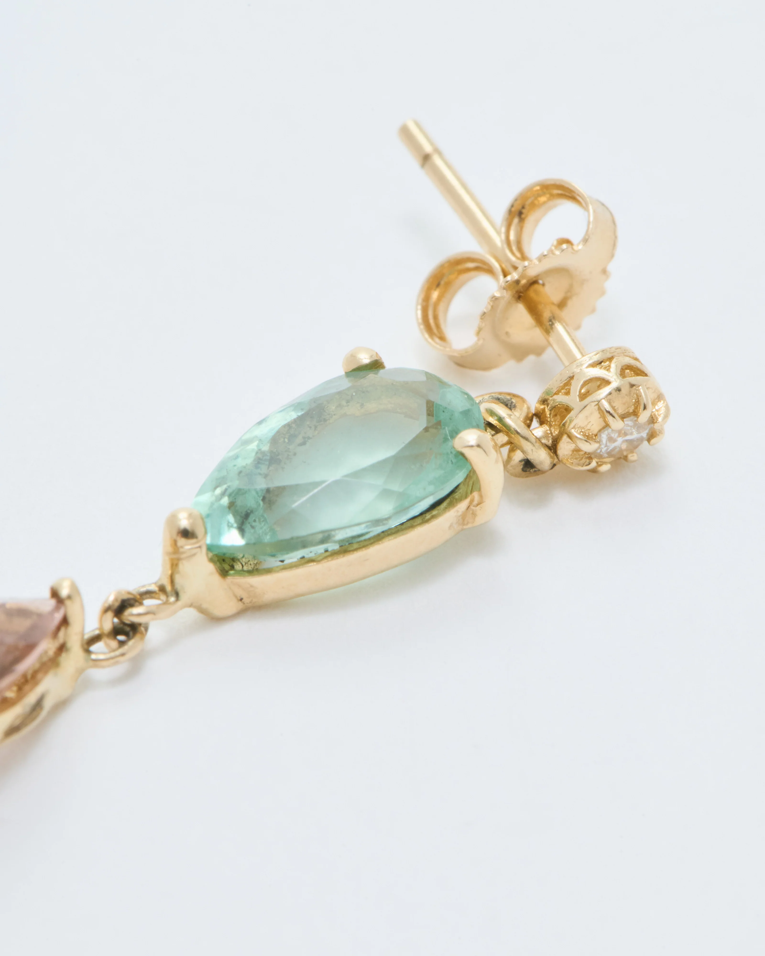 sophia diamond and gemstone drop earring - Image 6