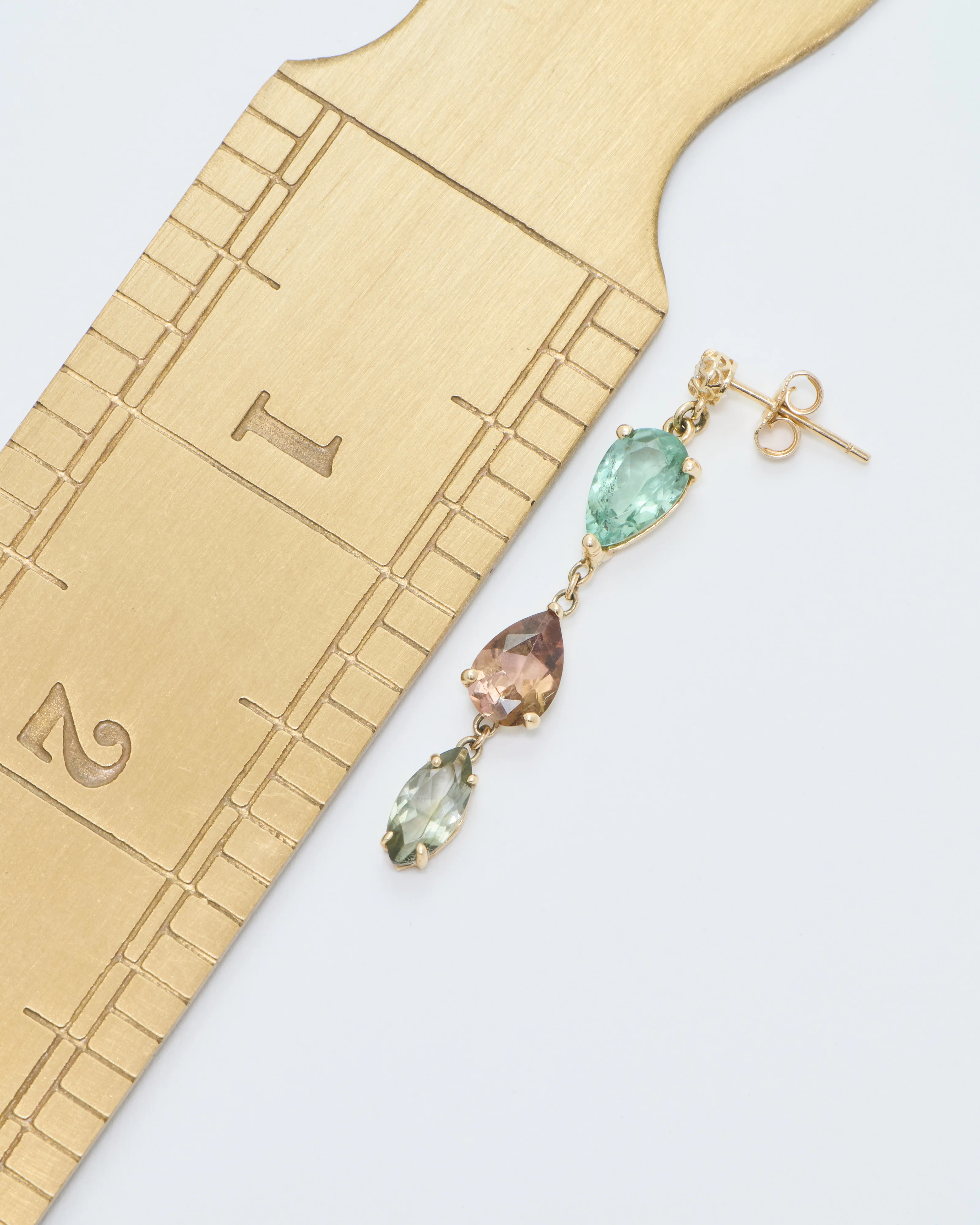 sophia diamond and gemstone drop earring - Image 8