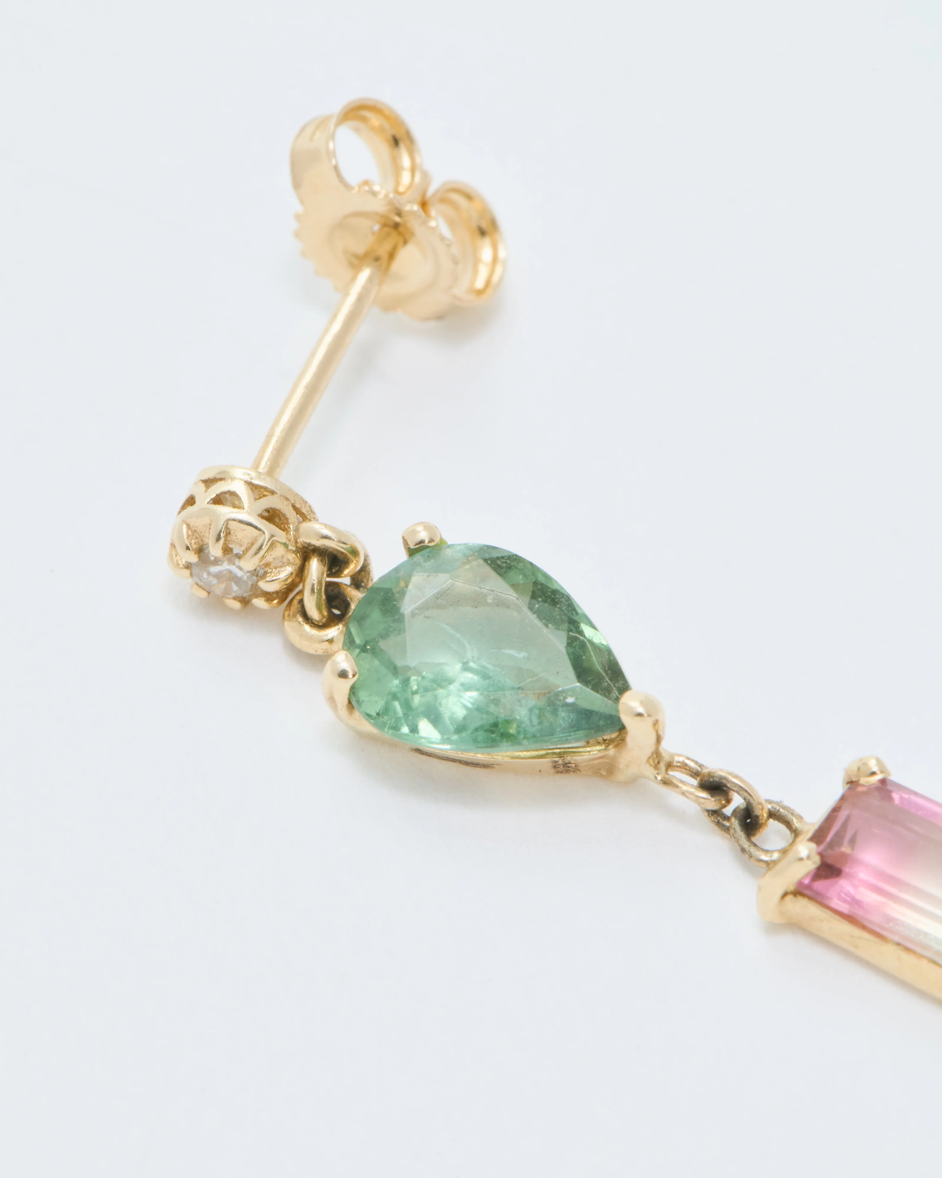 sophia diamond and mini gemstone drop earring - Image 4