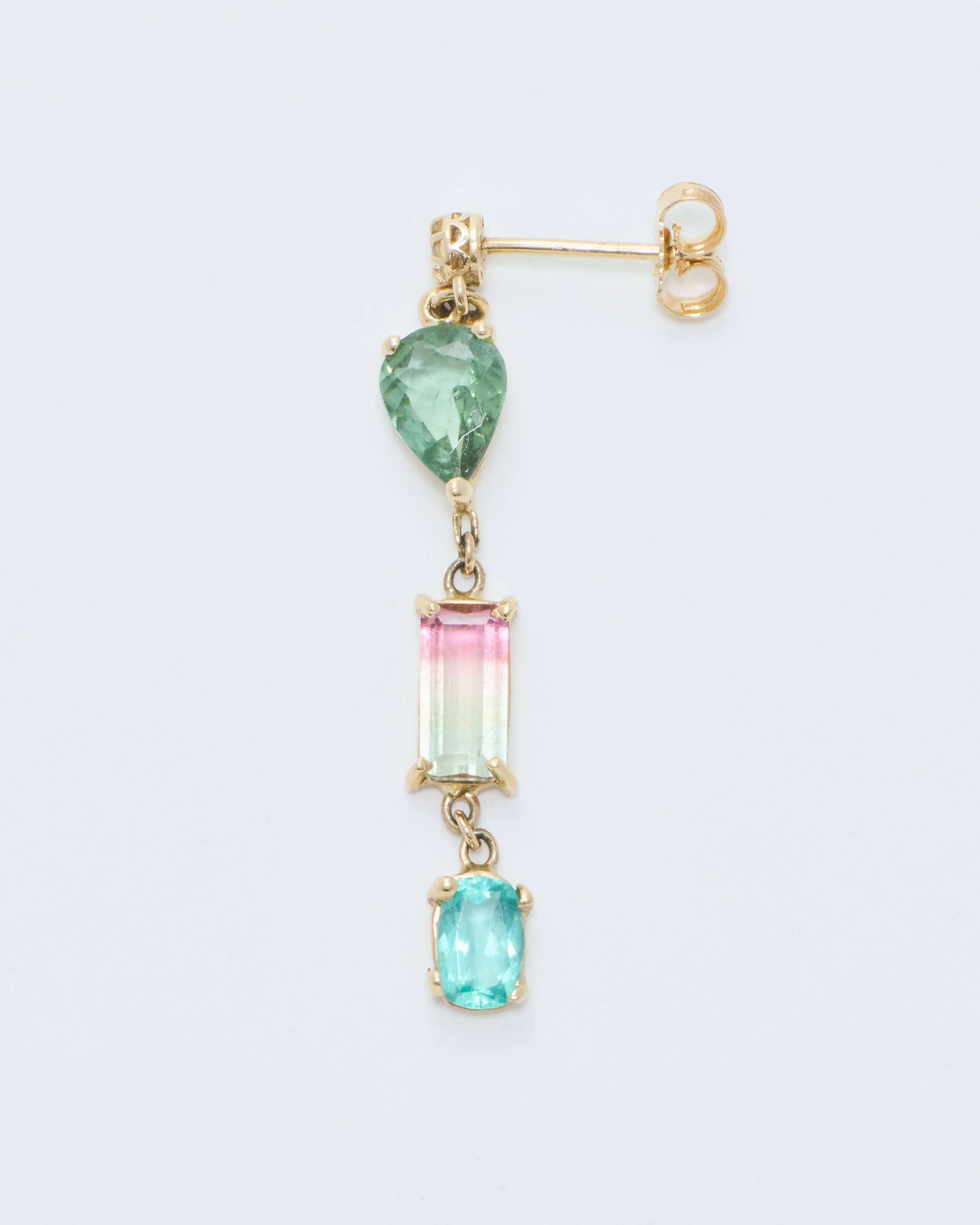 sophia diamond and mini gemstone drop earring - Image 6