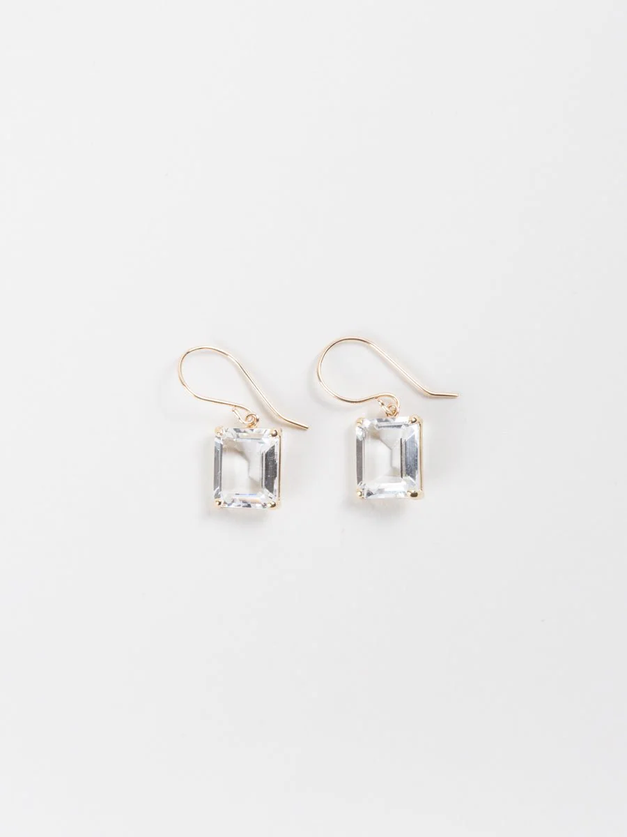 white topaz earrings