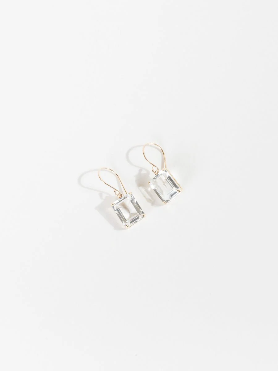 white topaz earrings - Image 2
