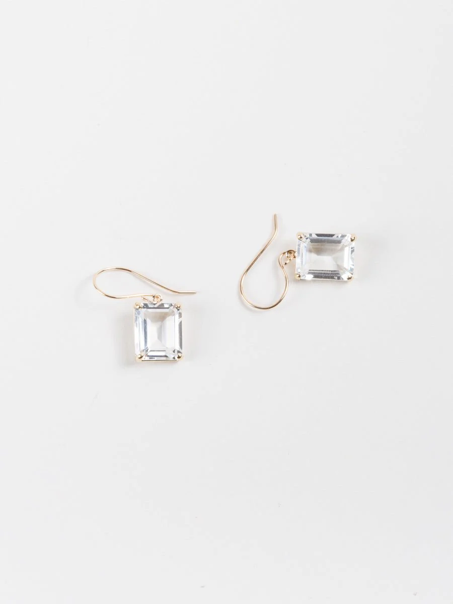 white topaz earrings - Image 3