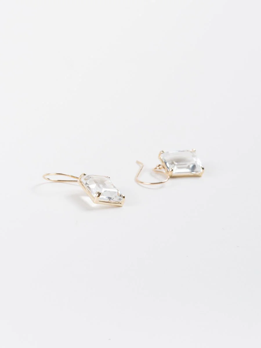 white topaz earrings - Image 4