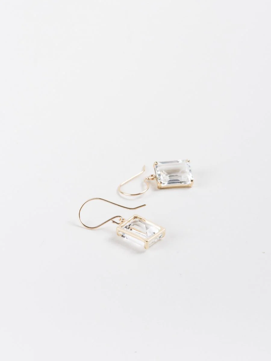 white topaz earrings - Image 5