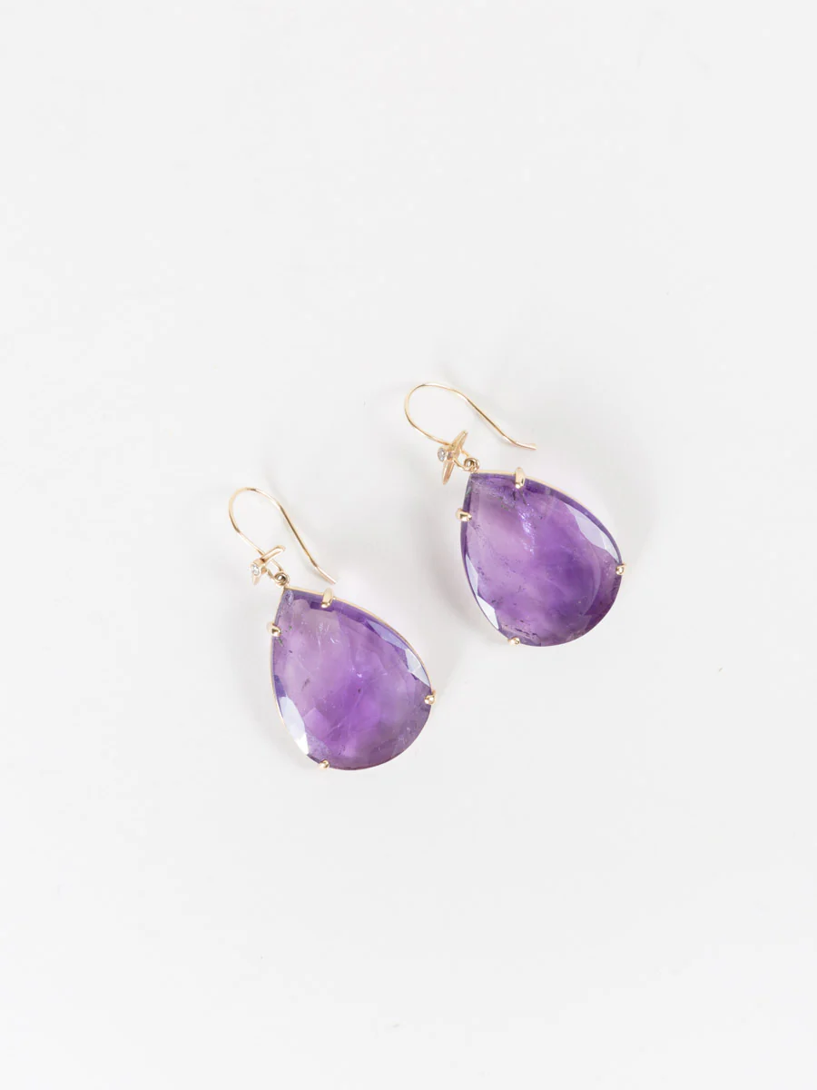amethyst drop earrings - Image 2
