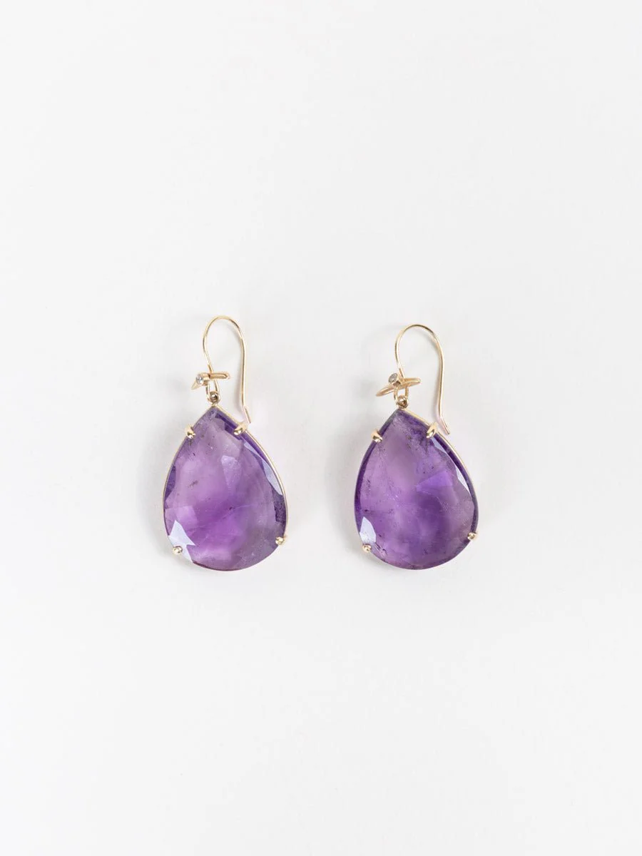 amethyst drop earrings - Image 3