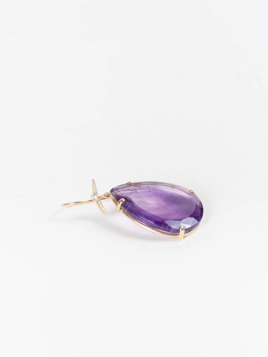 amethyst drop earrings - Image 4