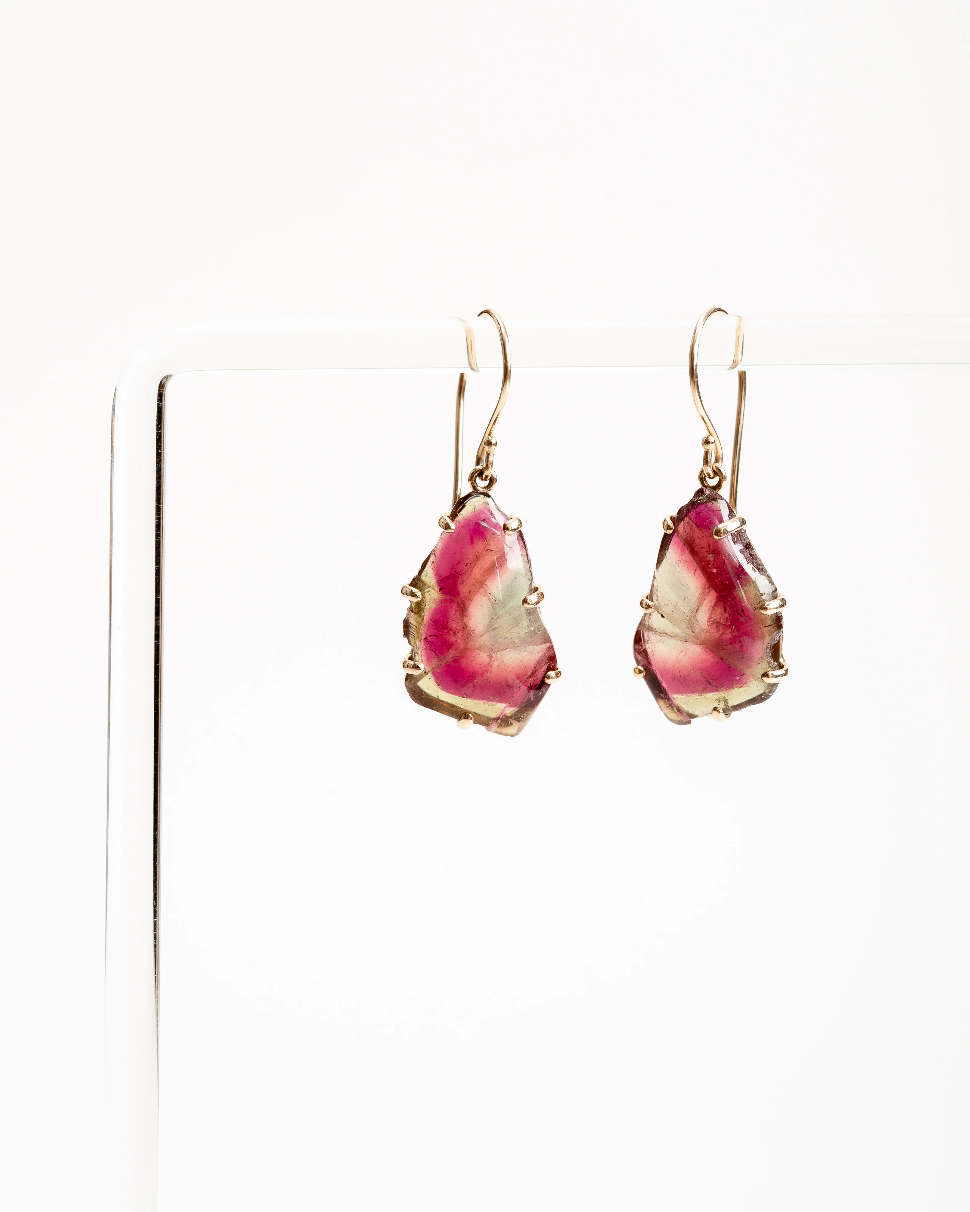 watermelon tourmaline earrings - Image 2
