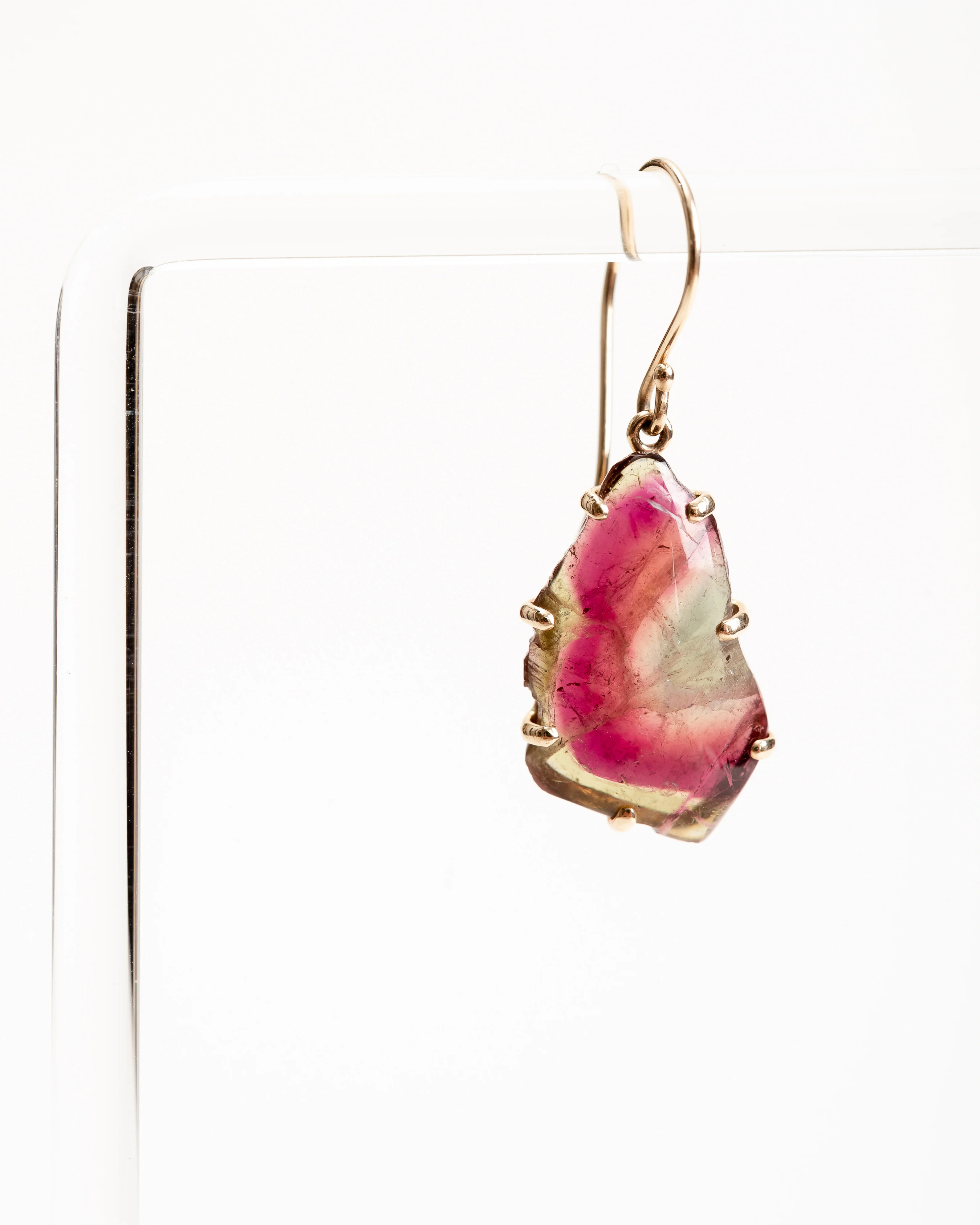watermelon tourmaline earrings - Image 3