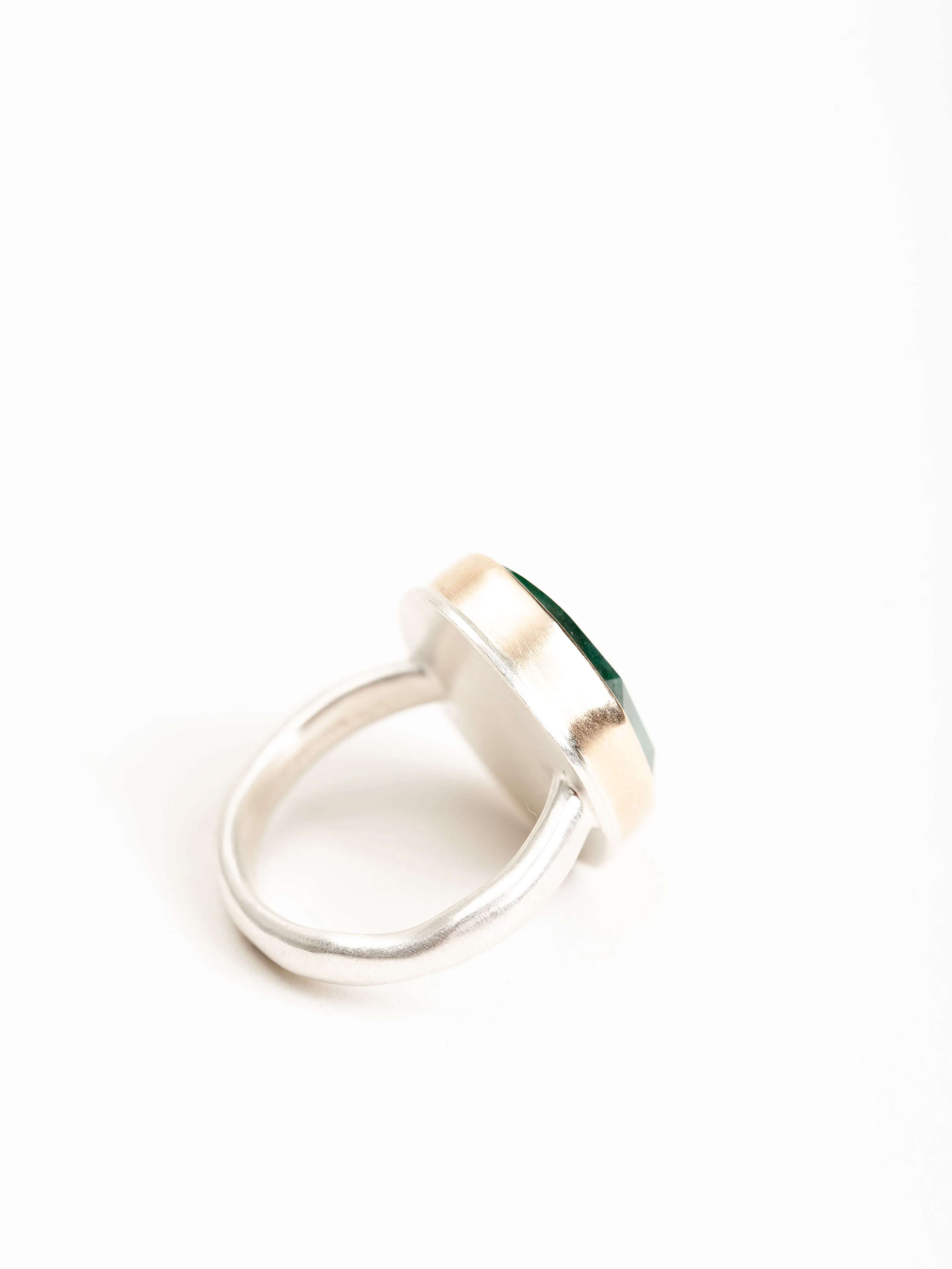 asymmetrical emerald ring - Image 3