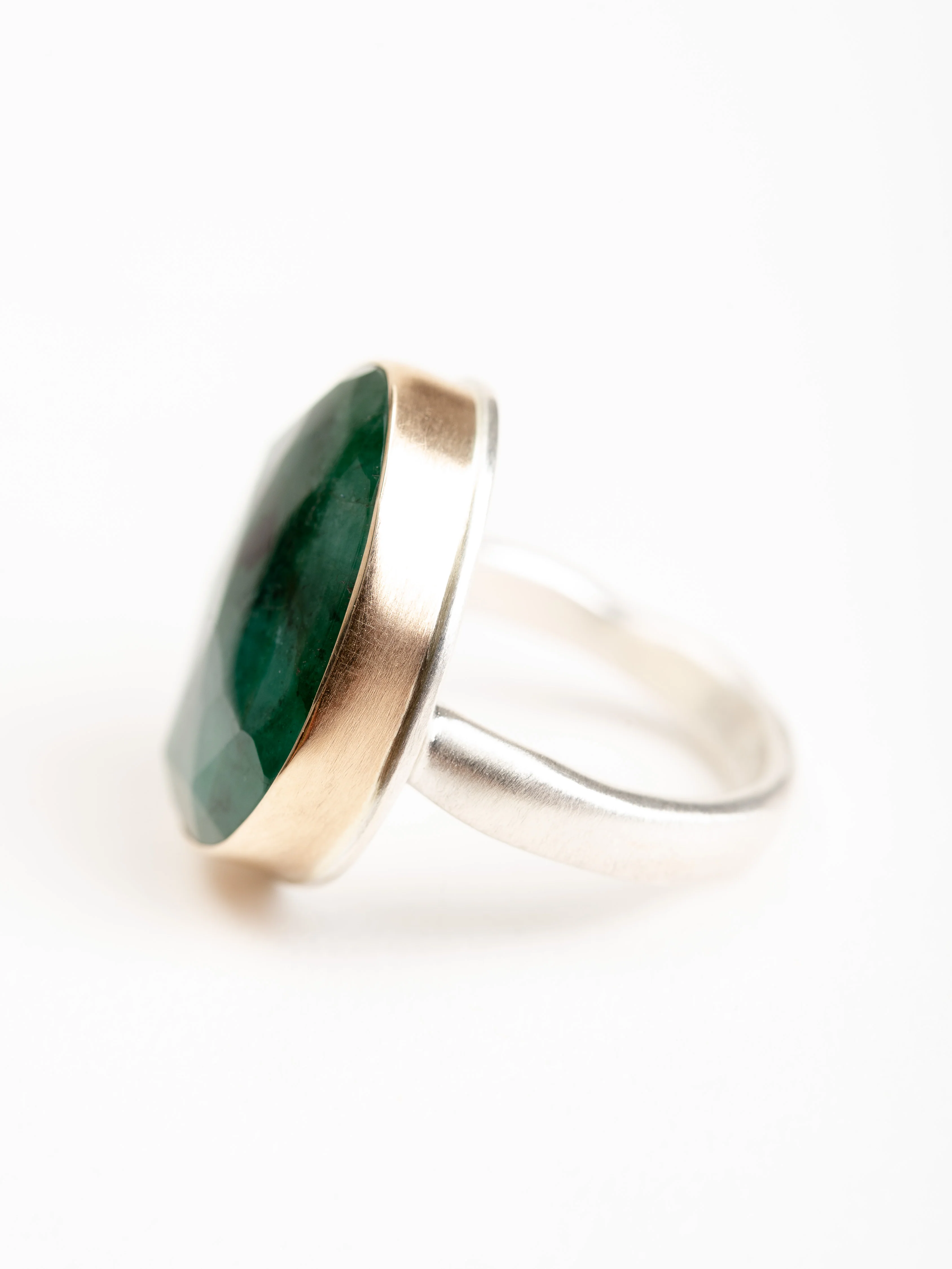 asymmetrical emerald ring - Image 4