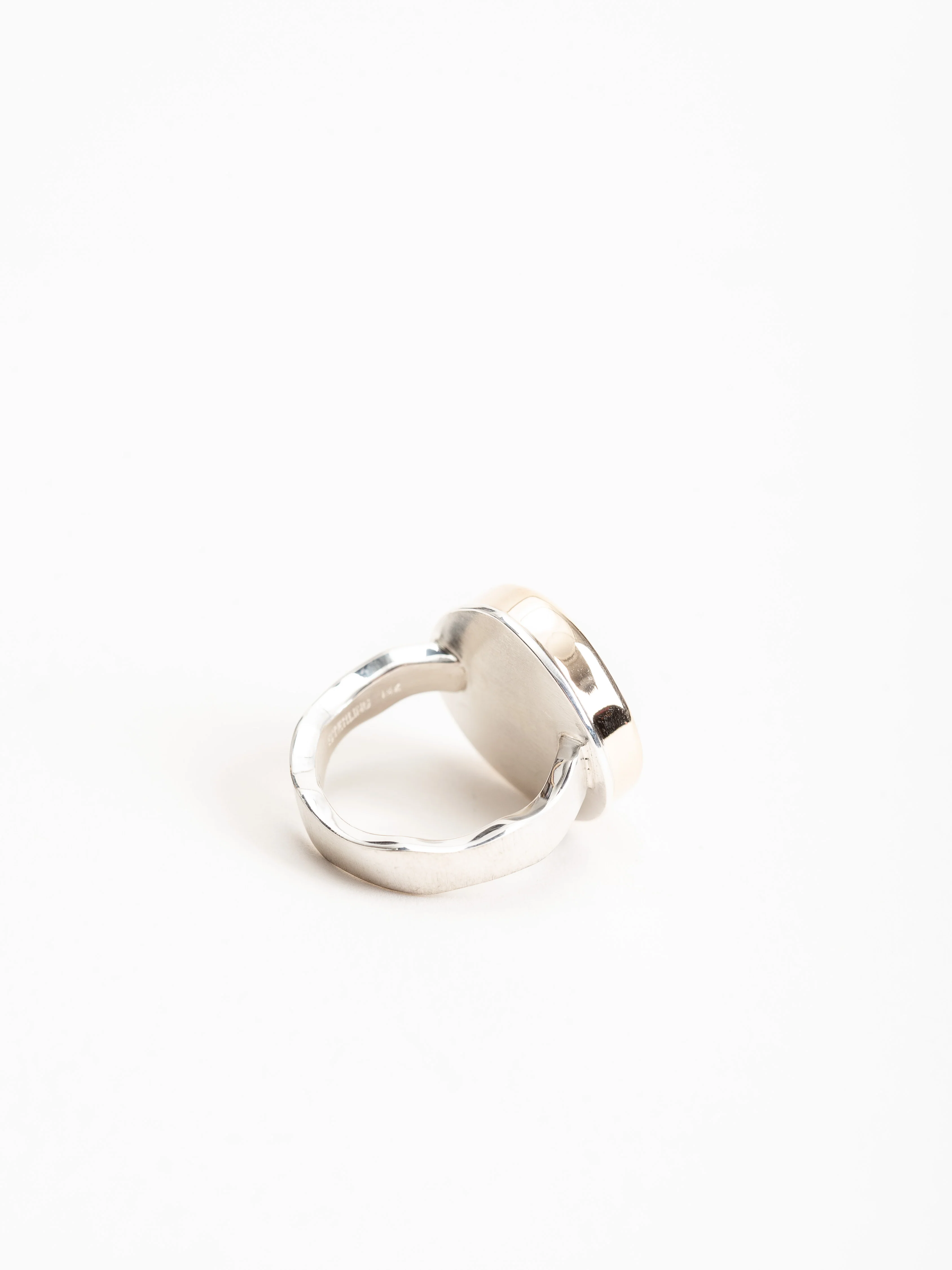 mother of pearl & diamond ring - Image 4