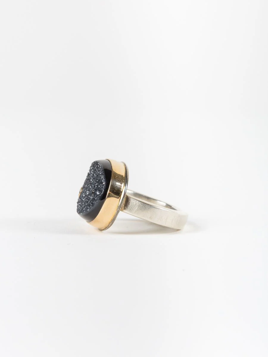black drusy ring - Image 5