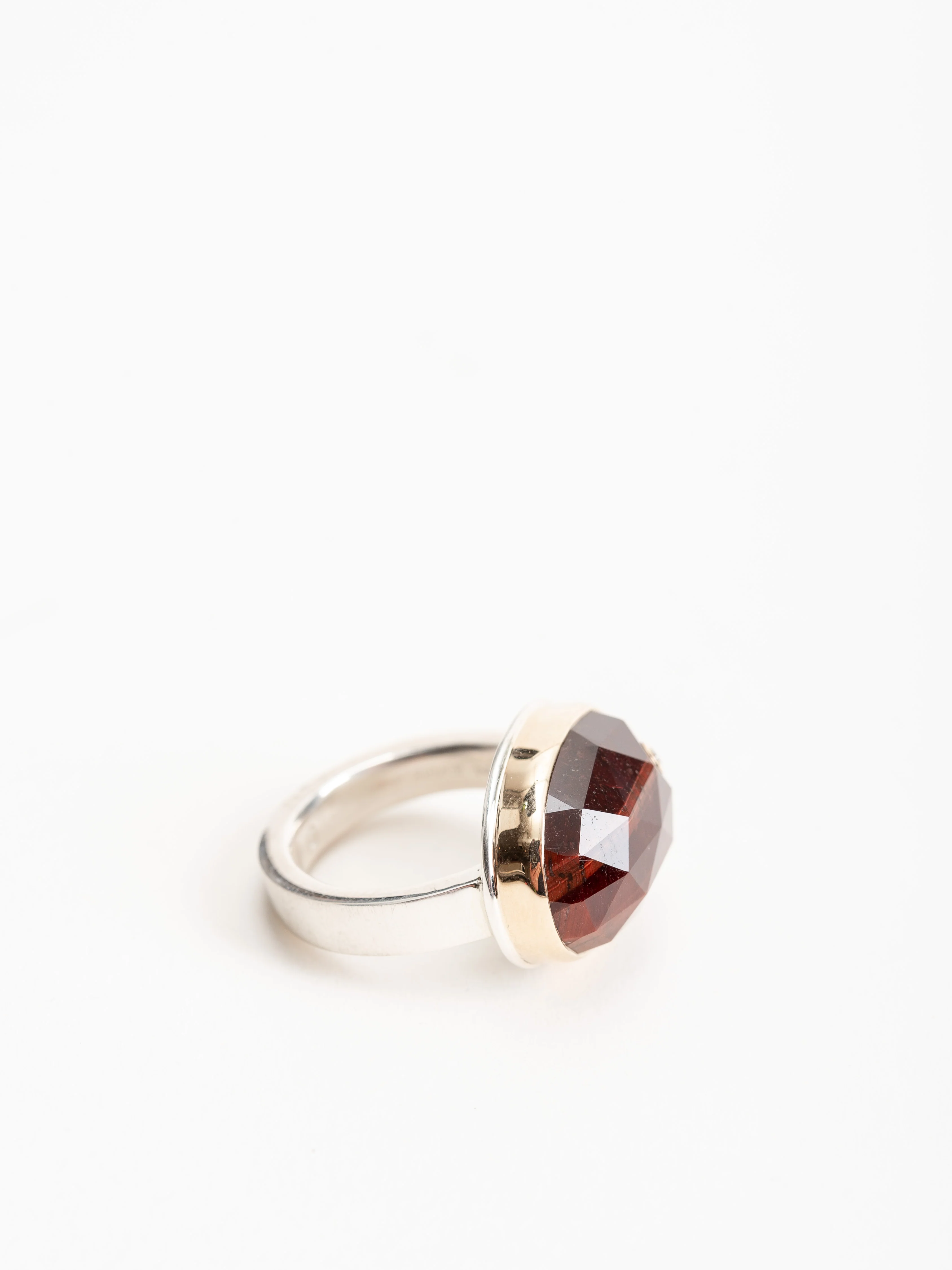 blood tiger's eye & diamond ring - Image 2