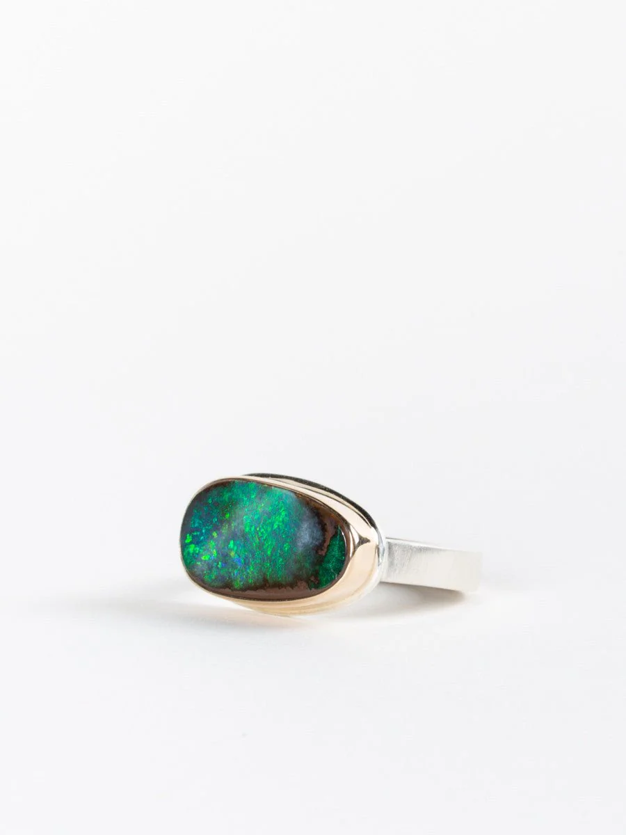 boulder opal ring - Image 2