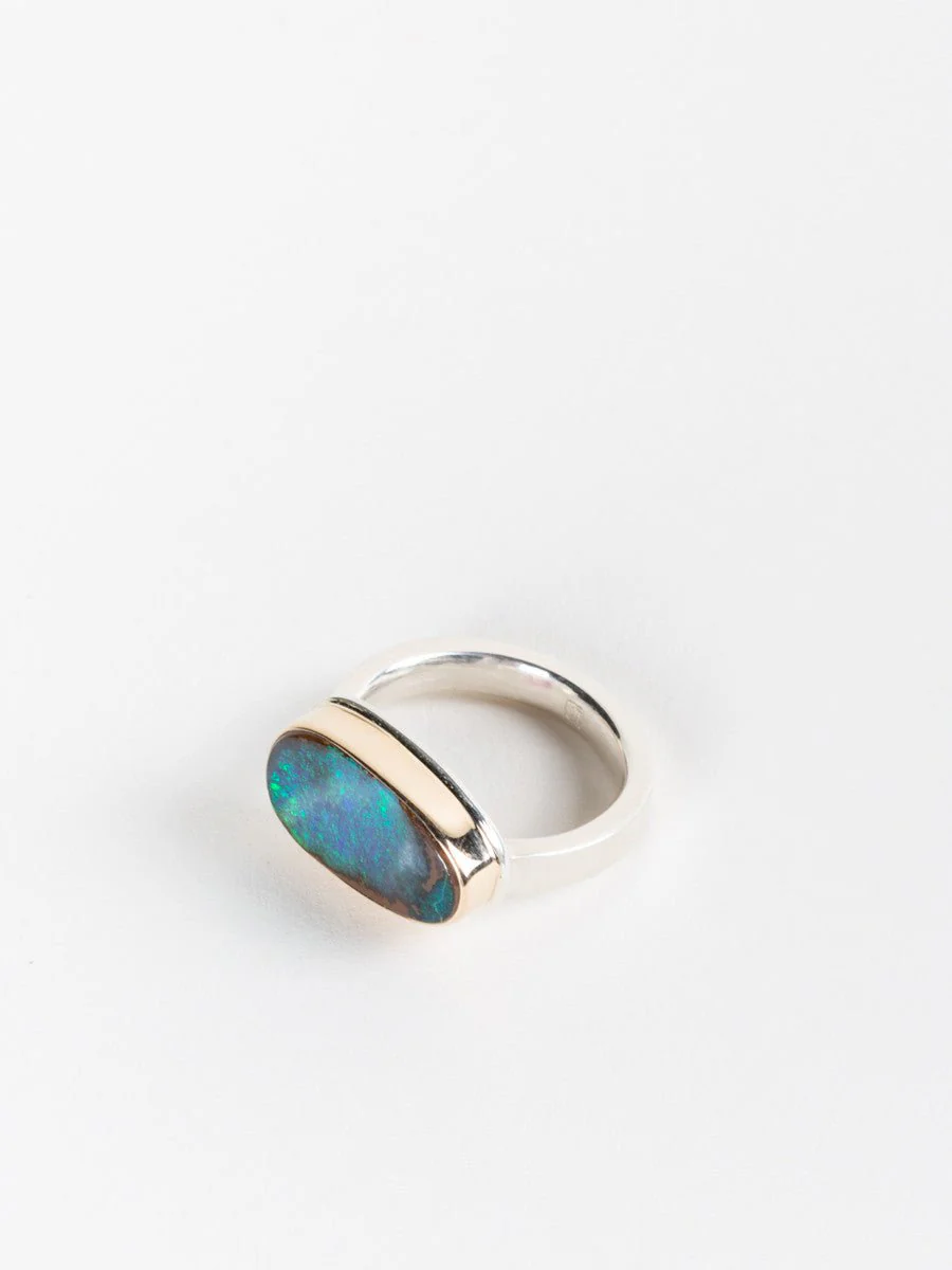 boulder opal ring - Image 4