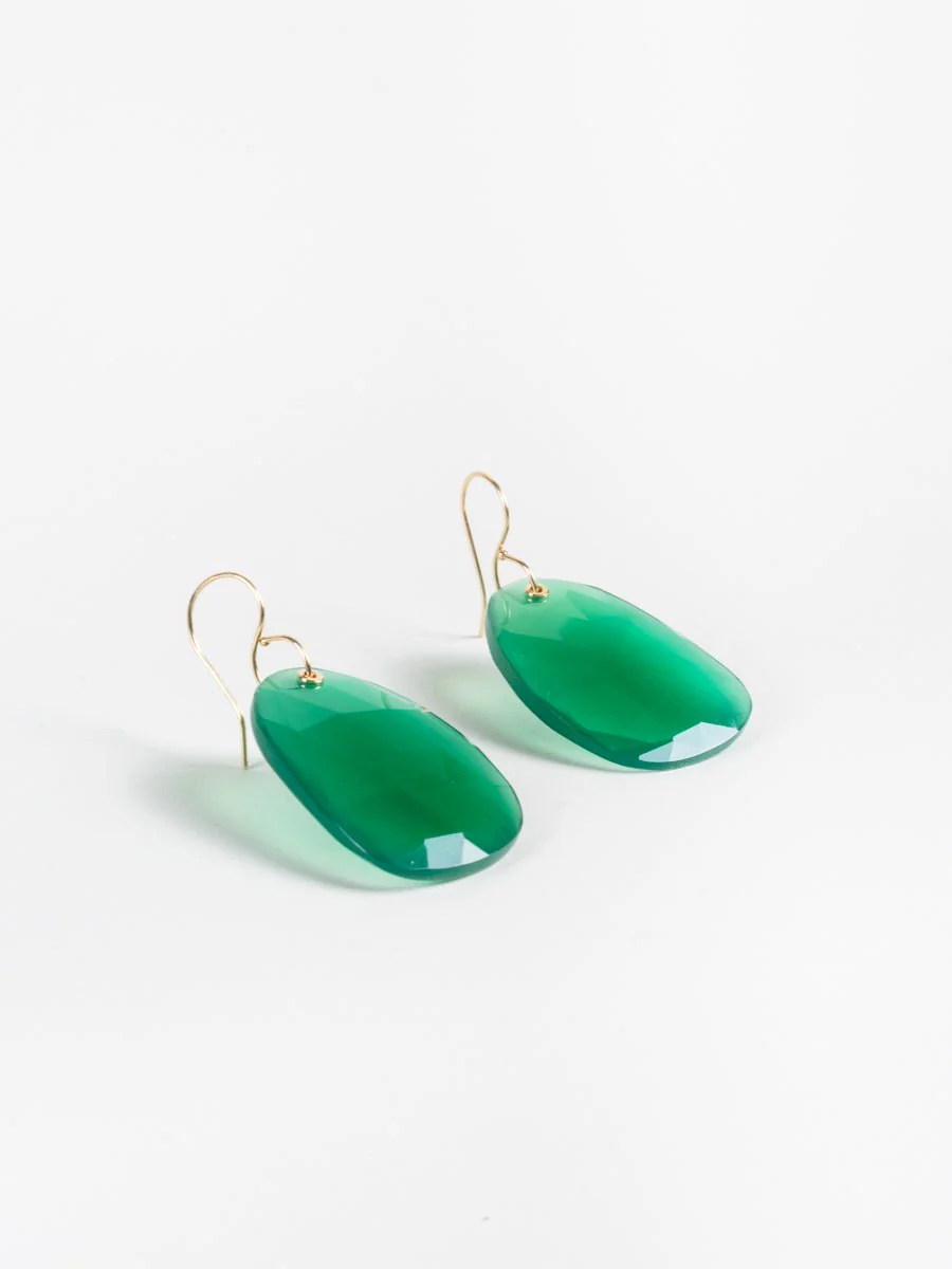 green onyx earrings - Image 2