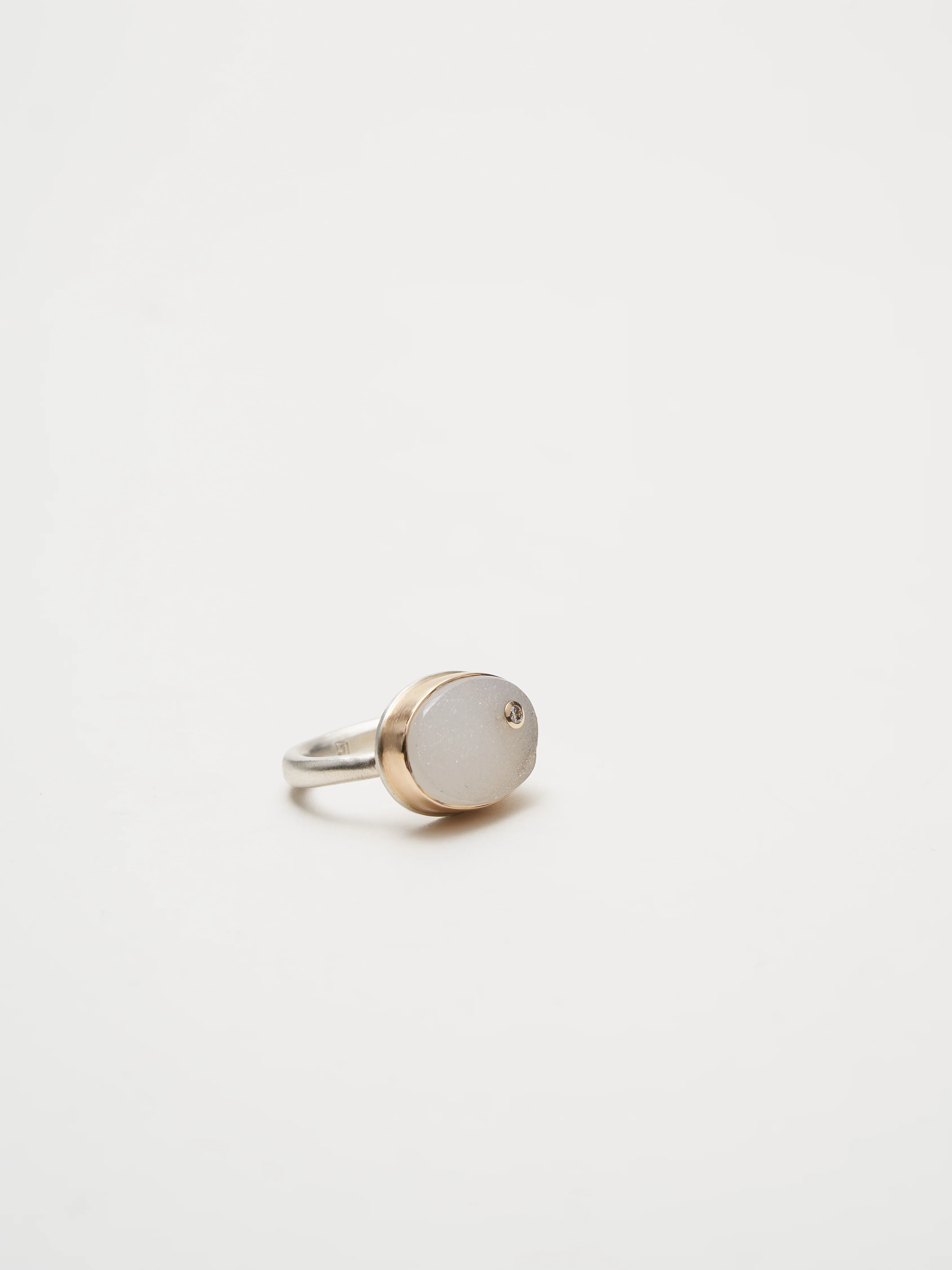brazilian white drusy ring - Image 3