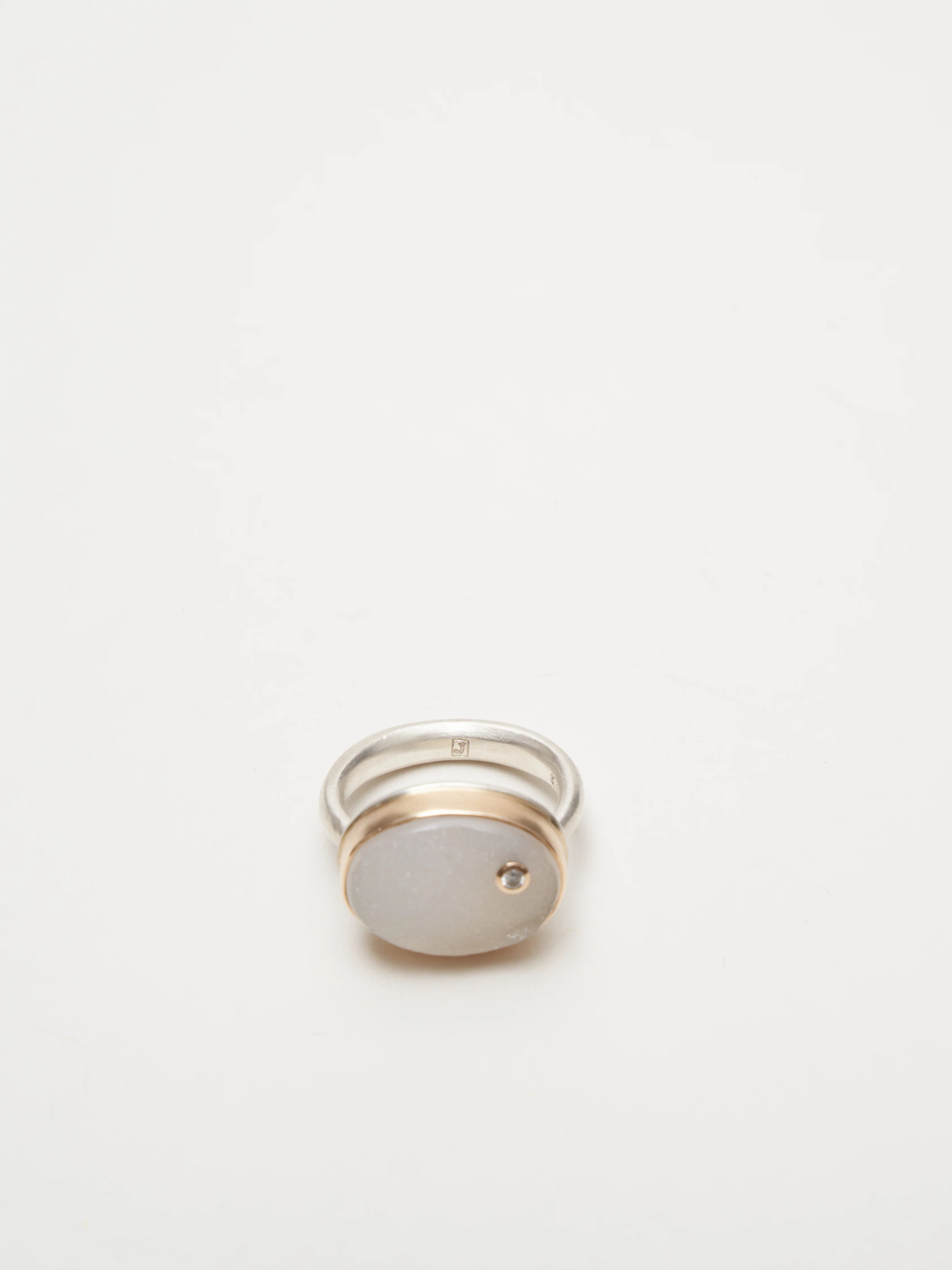 brazilian white drusy ring - Image 4