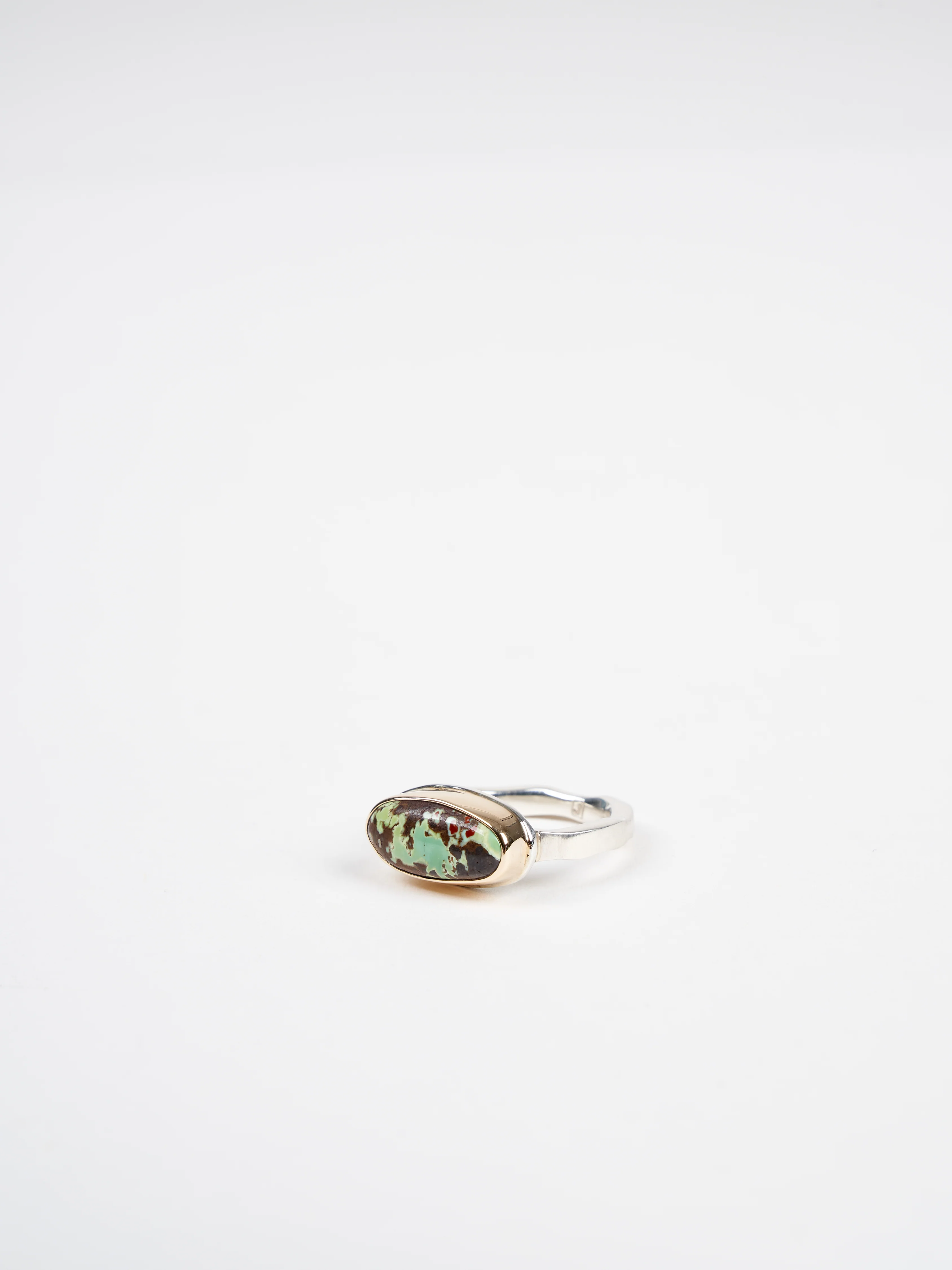 oval green turquoise ring - Image 2