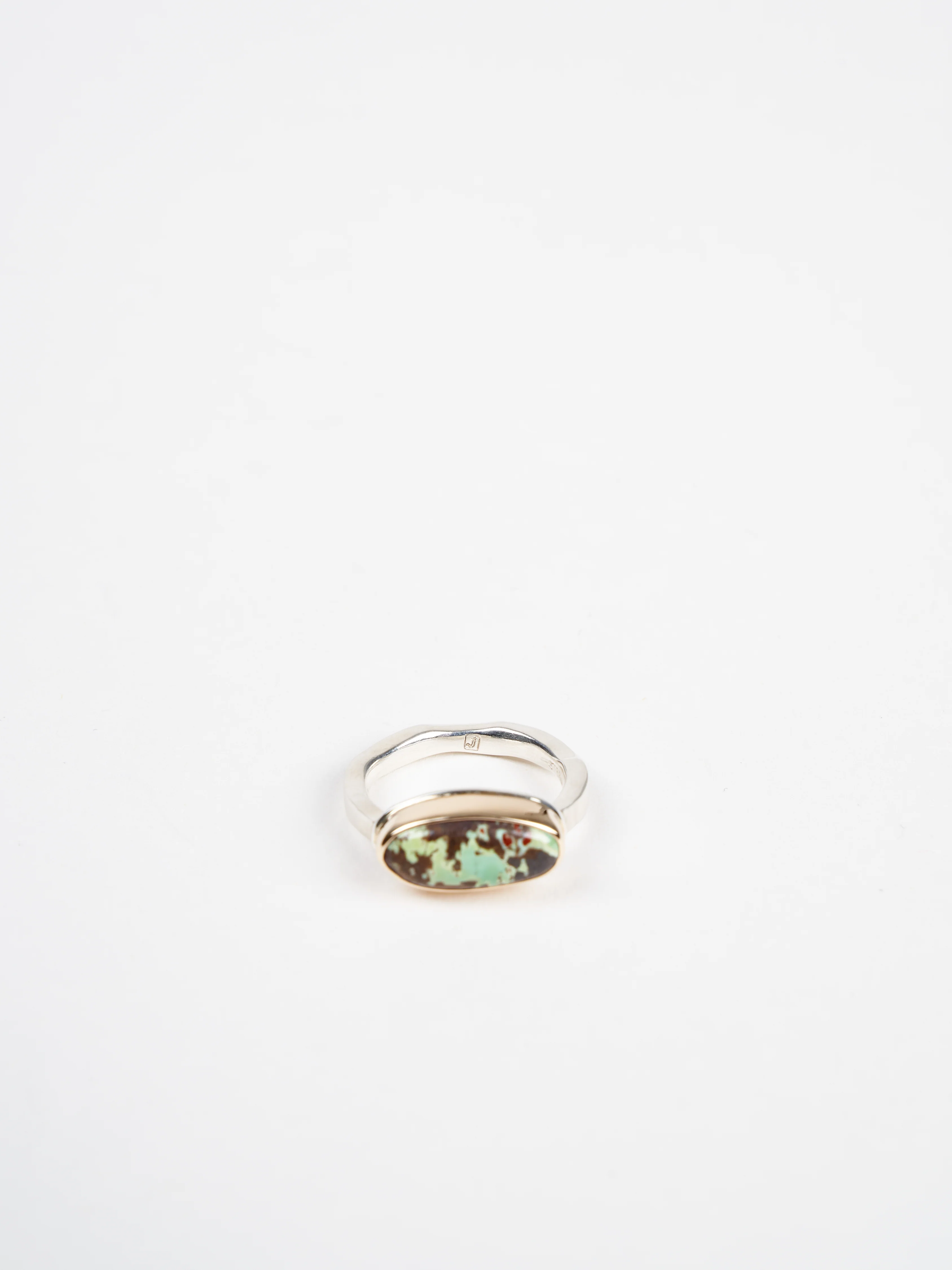 oval green turquoise ring - Image 4