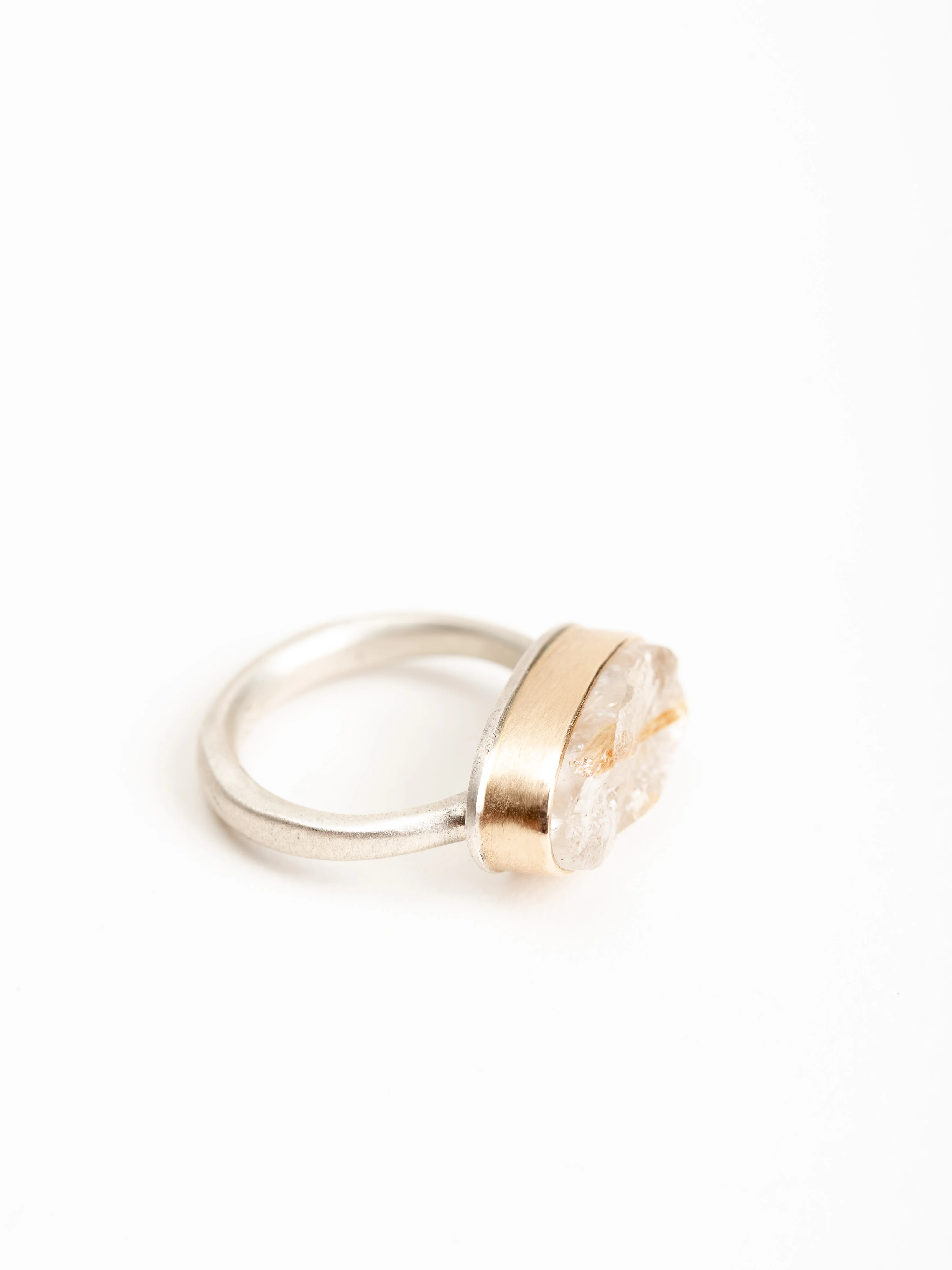 oval rutilated quartz ring - Image 2
