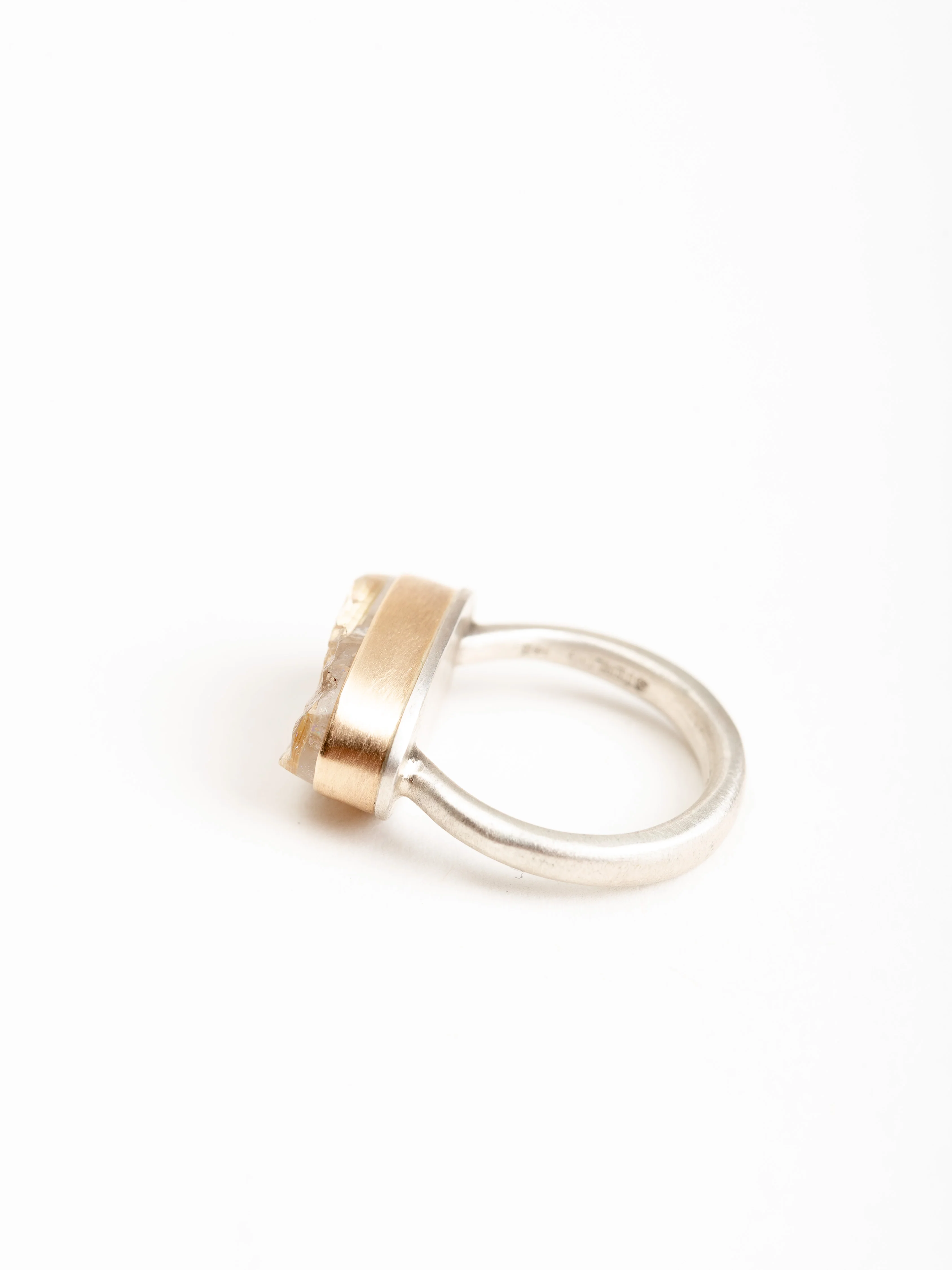 oval rutilated quartz ring - Image 4