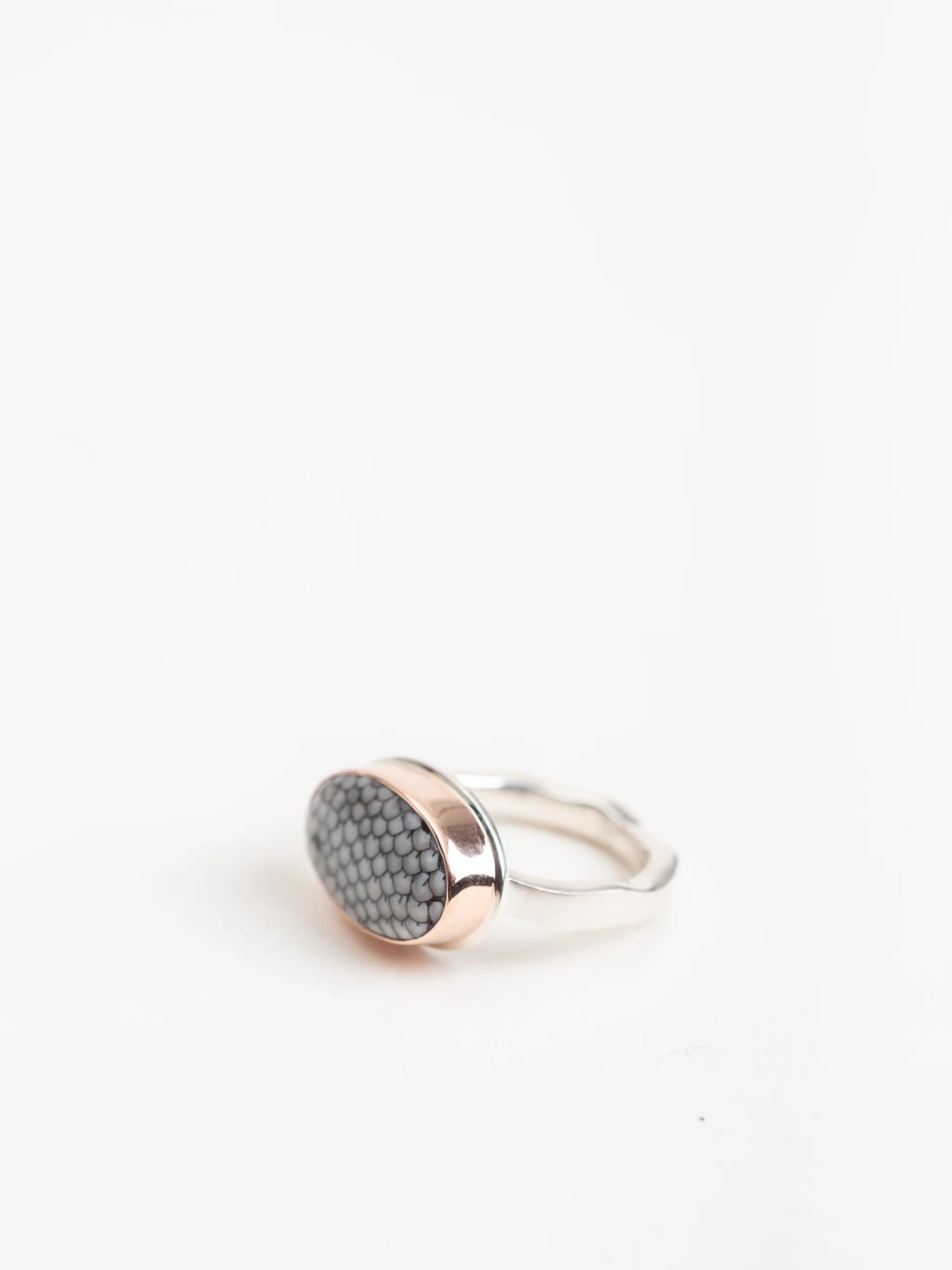 snakeskin agate ring - Image 3