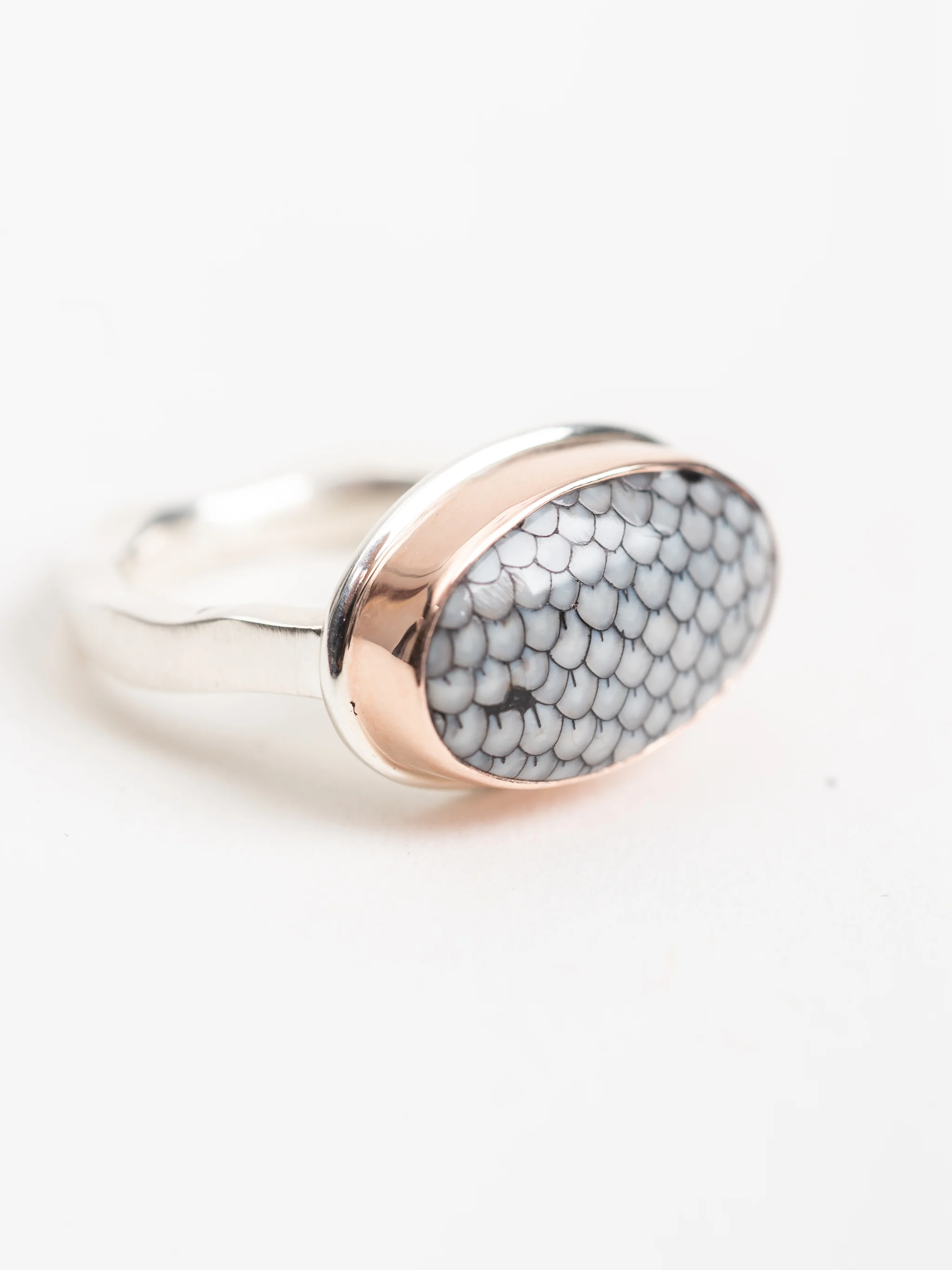 snakeskin agate ring - Image 4