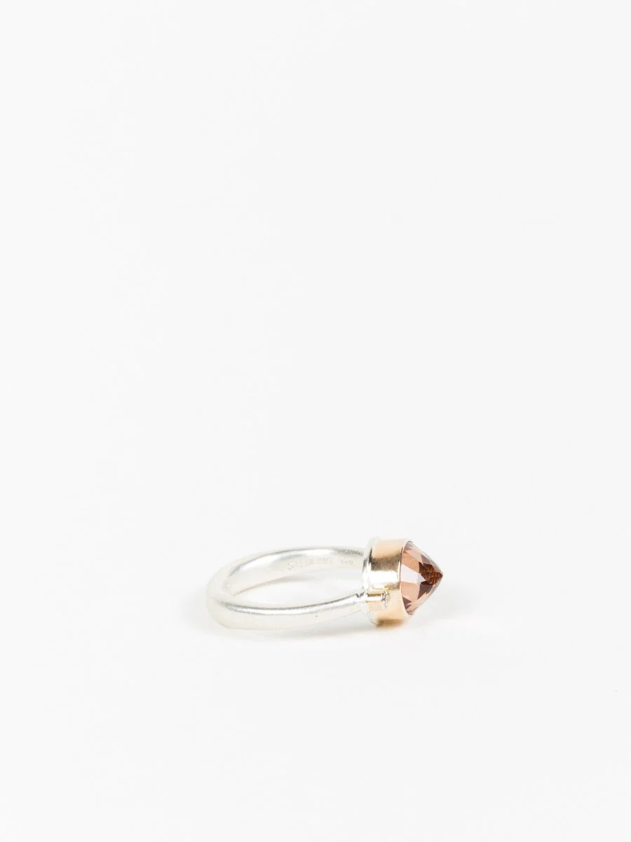 sunstone ring with diamonds - Image 3
