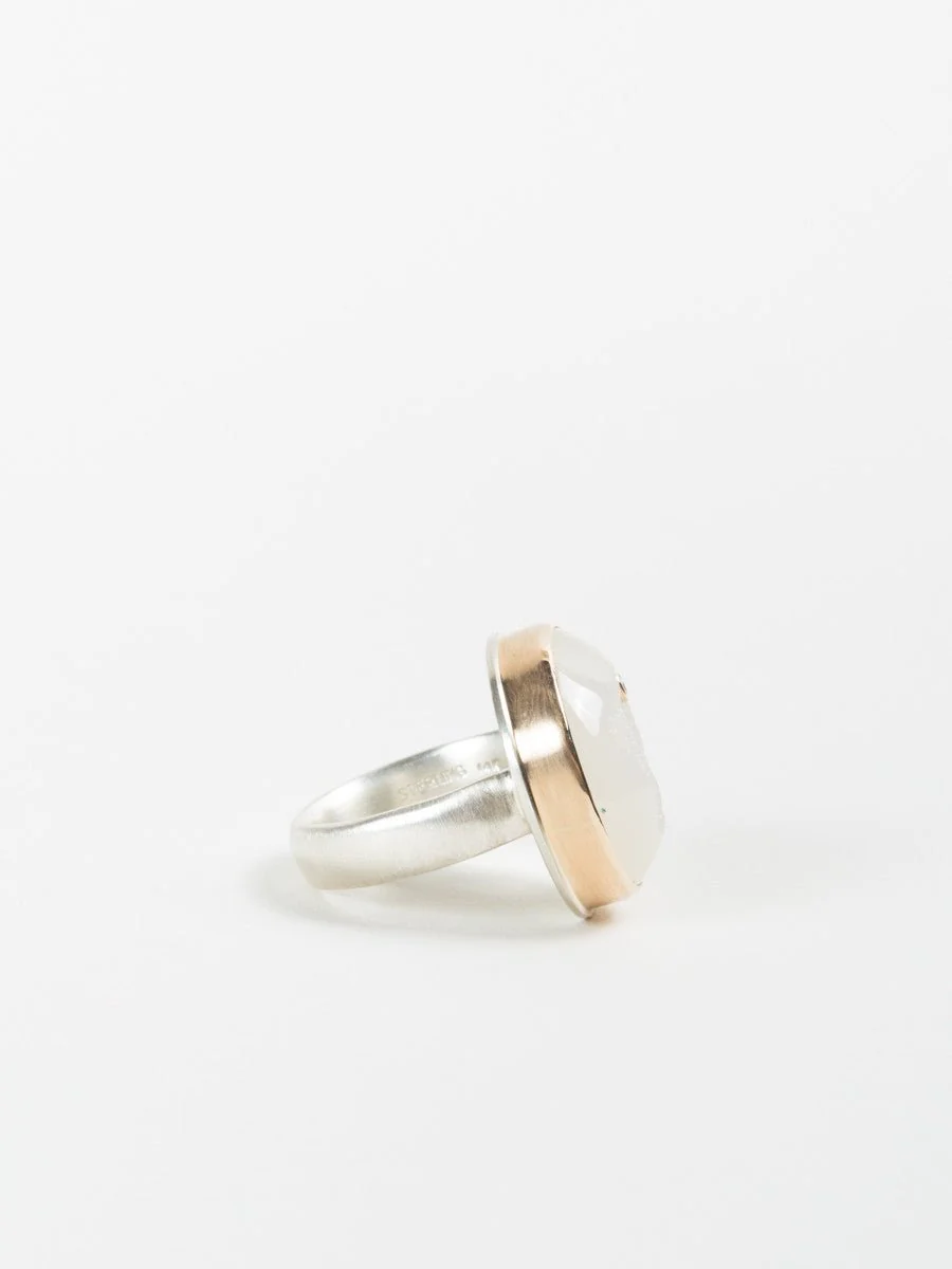 white druzy ring - Image 4