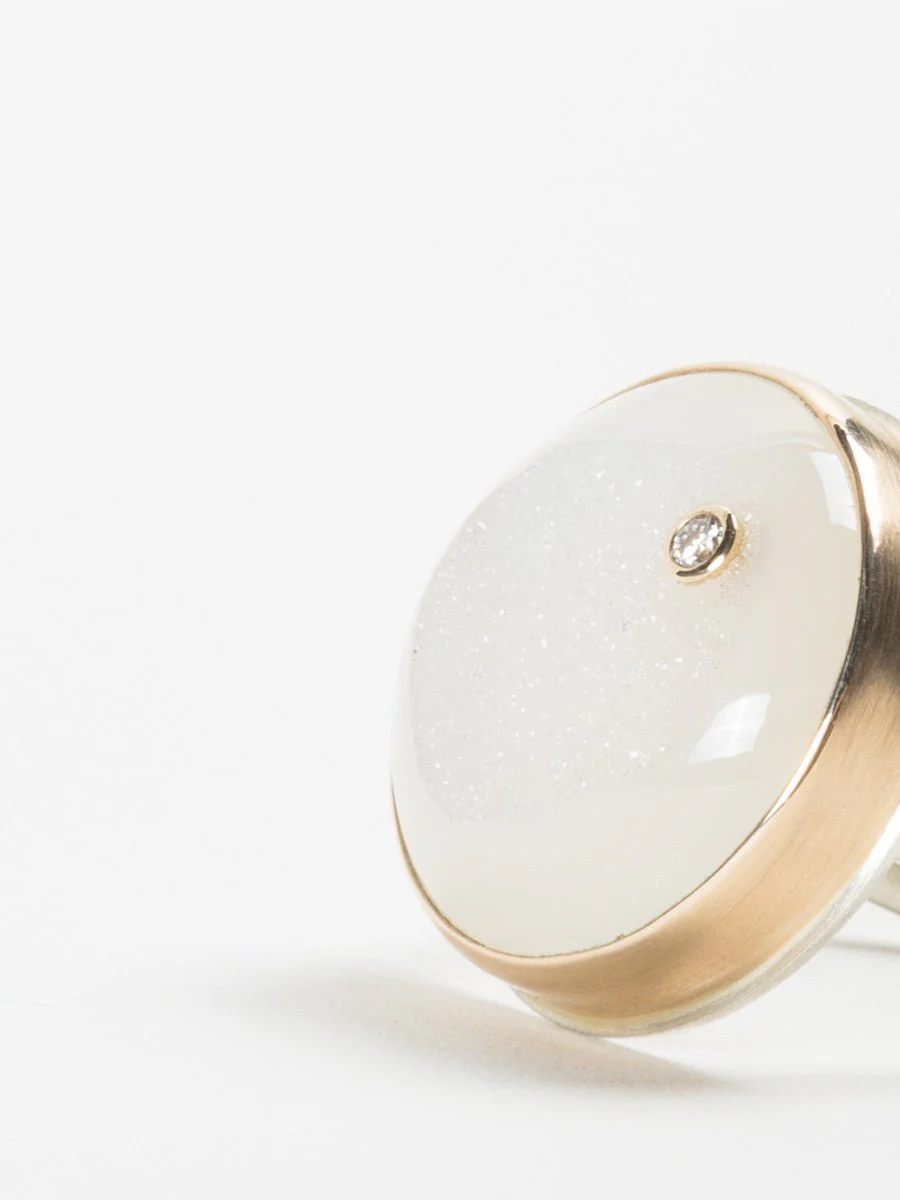 white druzy ring - Image 5