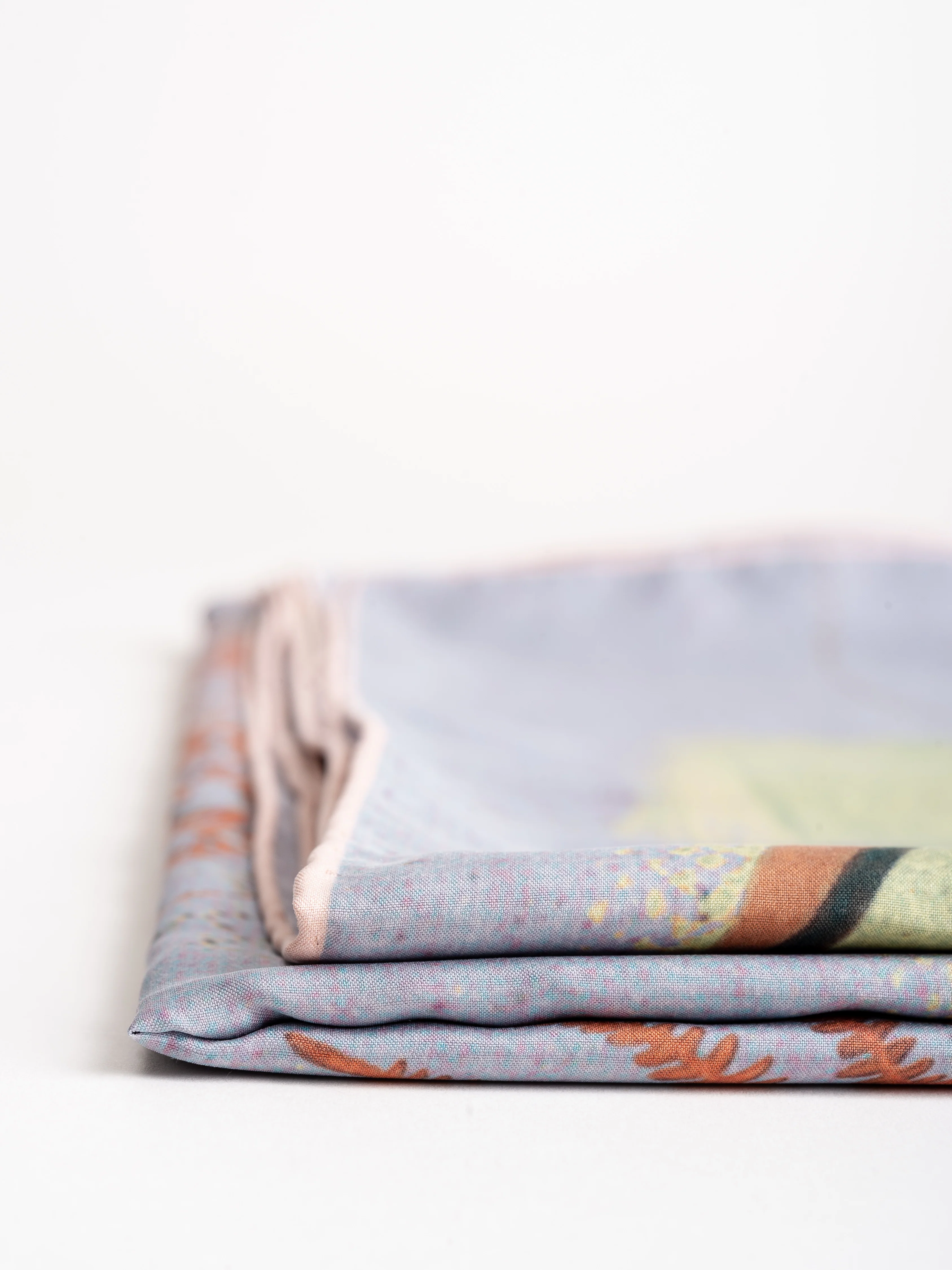 sketch square scarf - blue - Image 4