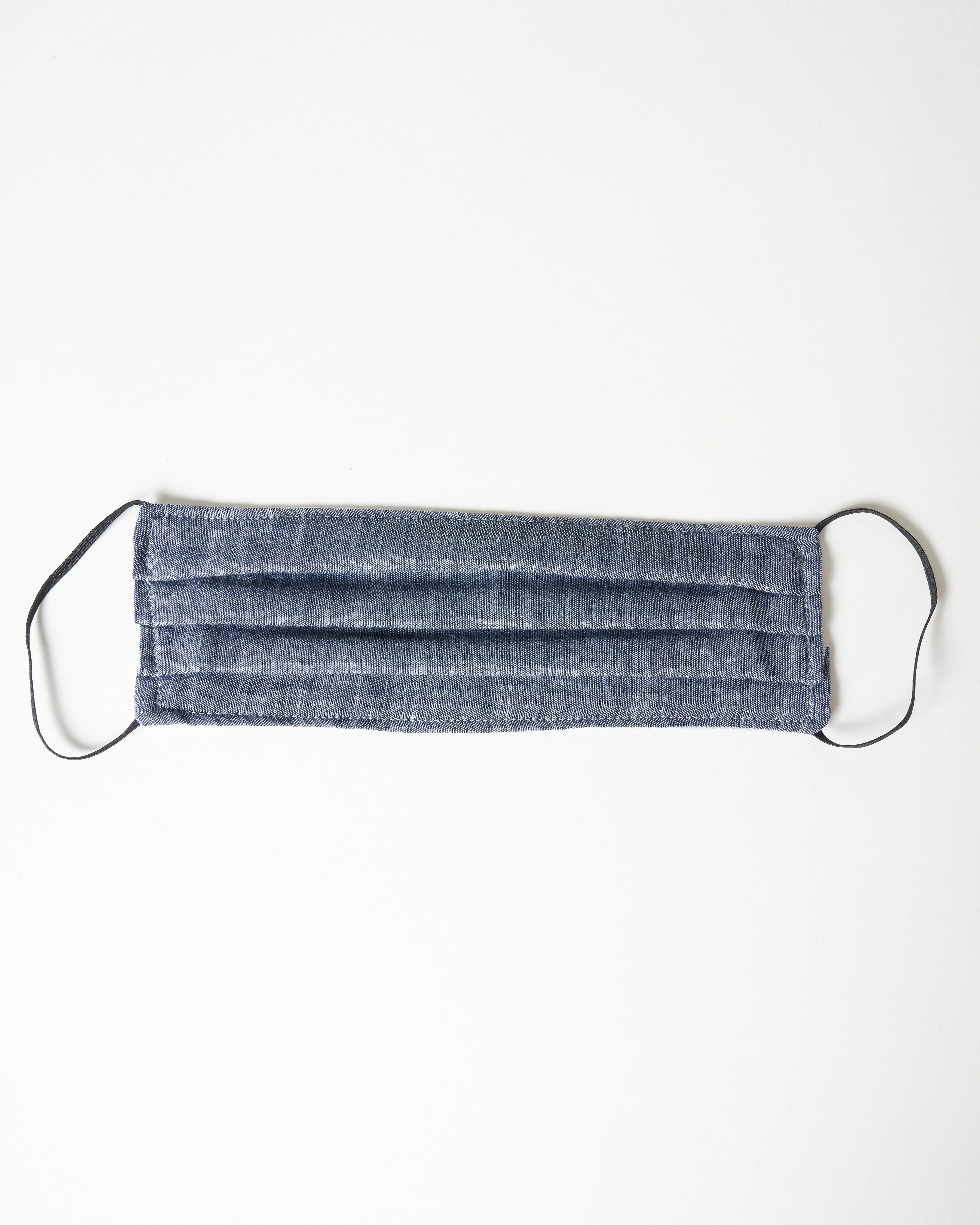 face mask - grey/blue chambray