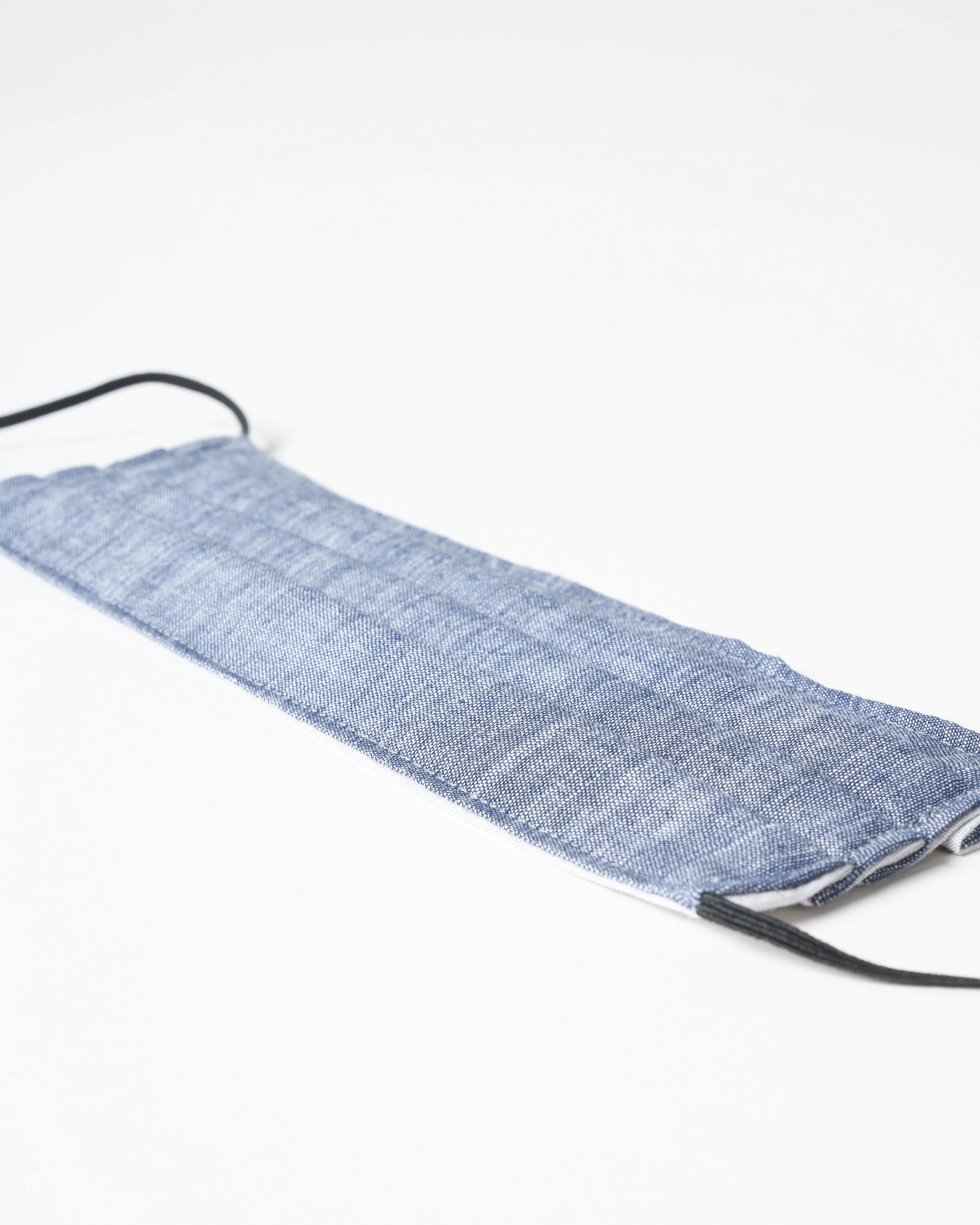 face mask - grey/blue chambray - Image 2
