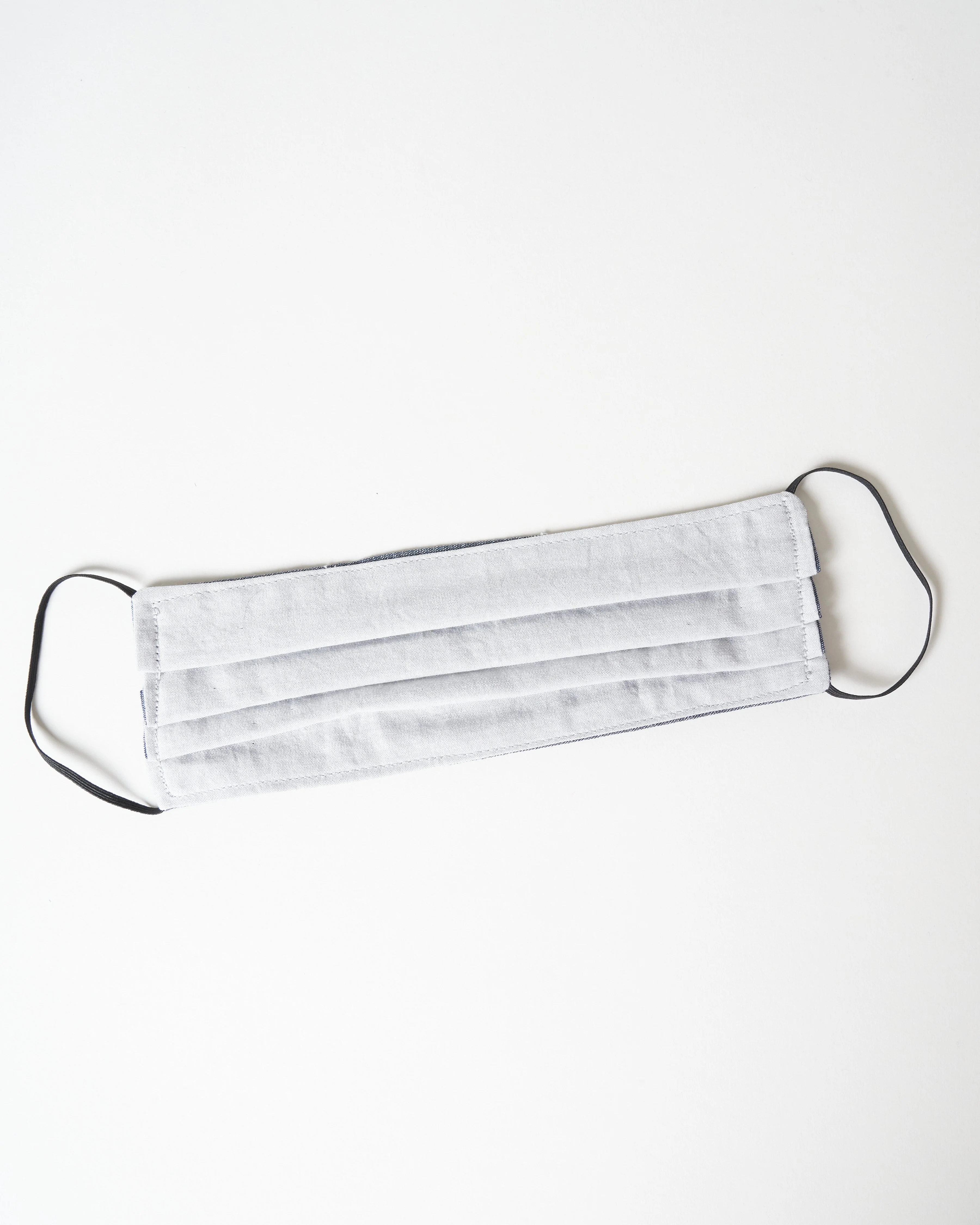 face mask - grey/blue chambray - Image 3