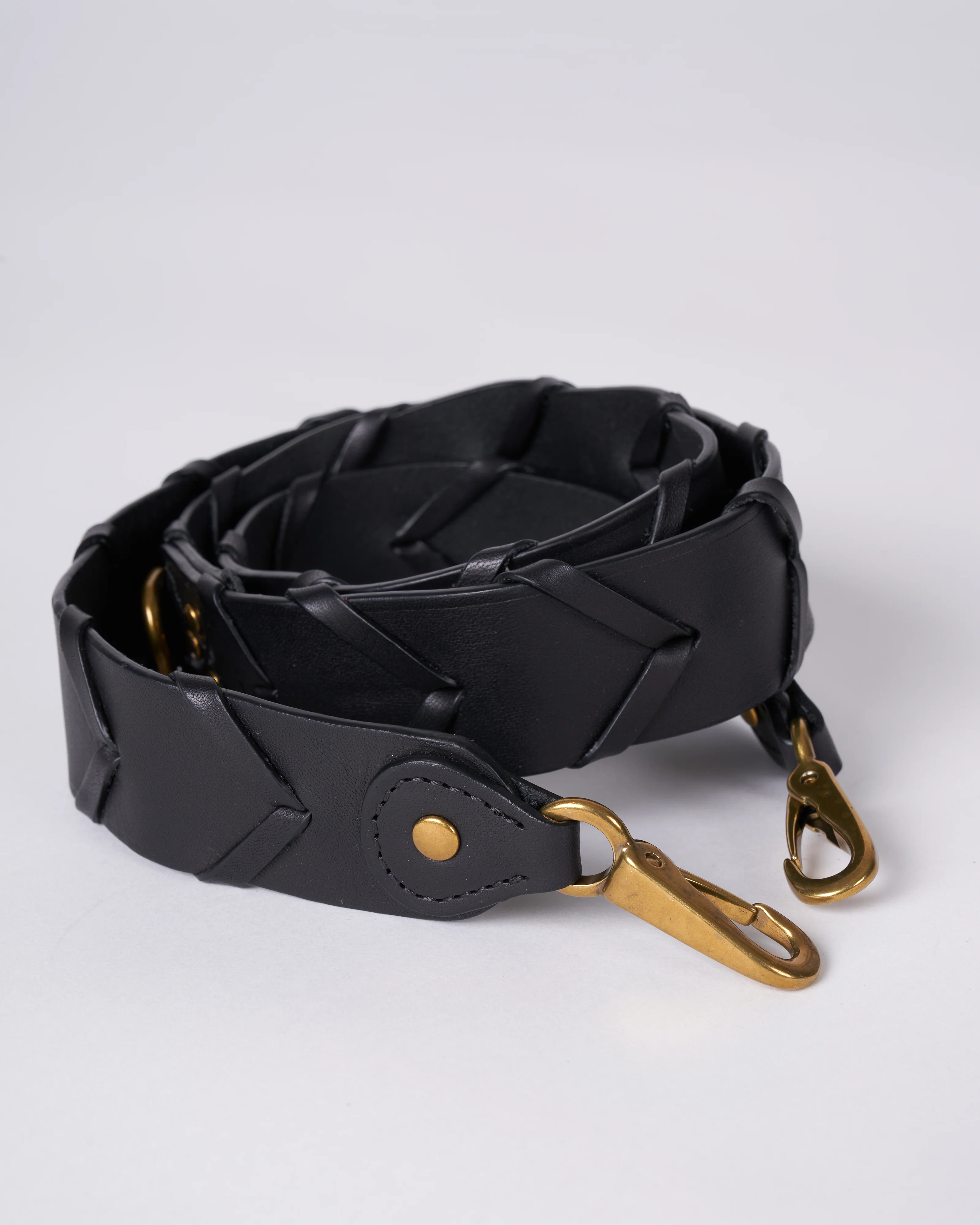 bandouliere tressee strap - noir brass - Image 3