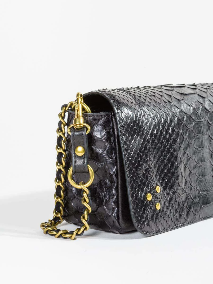 bob crossbody - black python - Image 6
