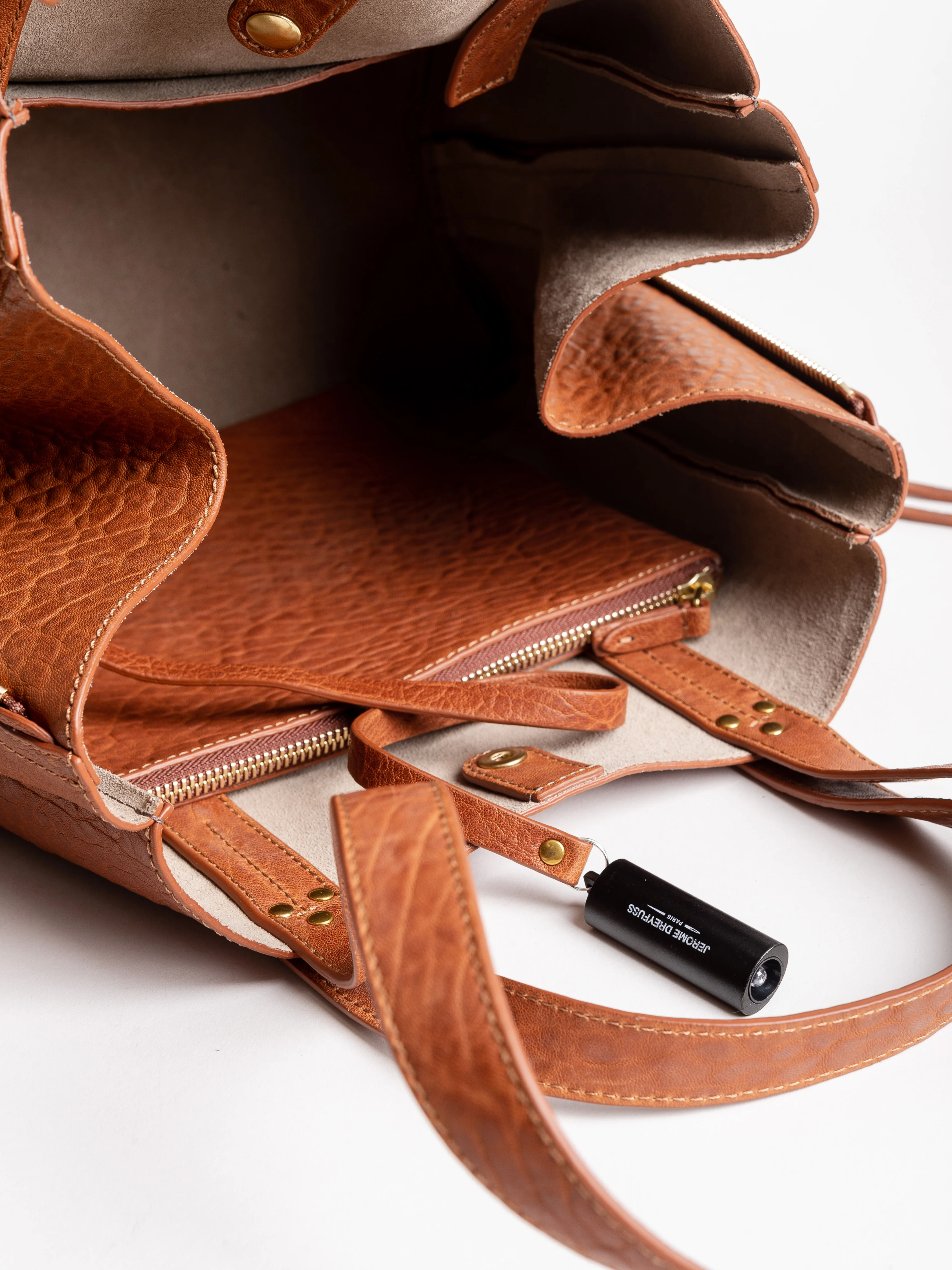 bubble lambskin tote - camel - Image 3