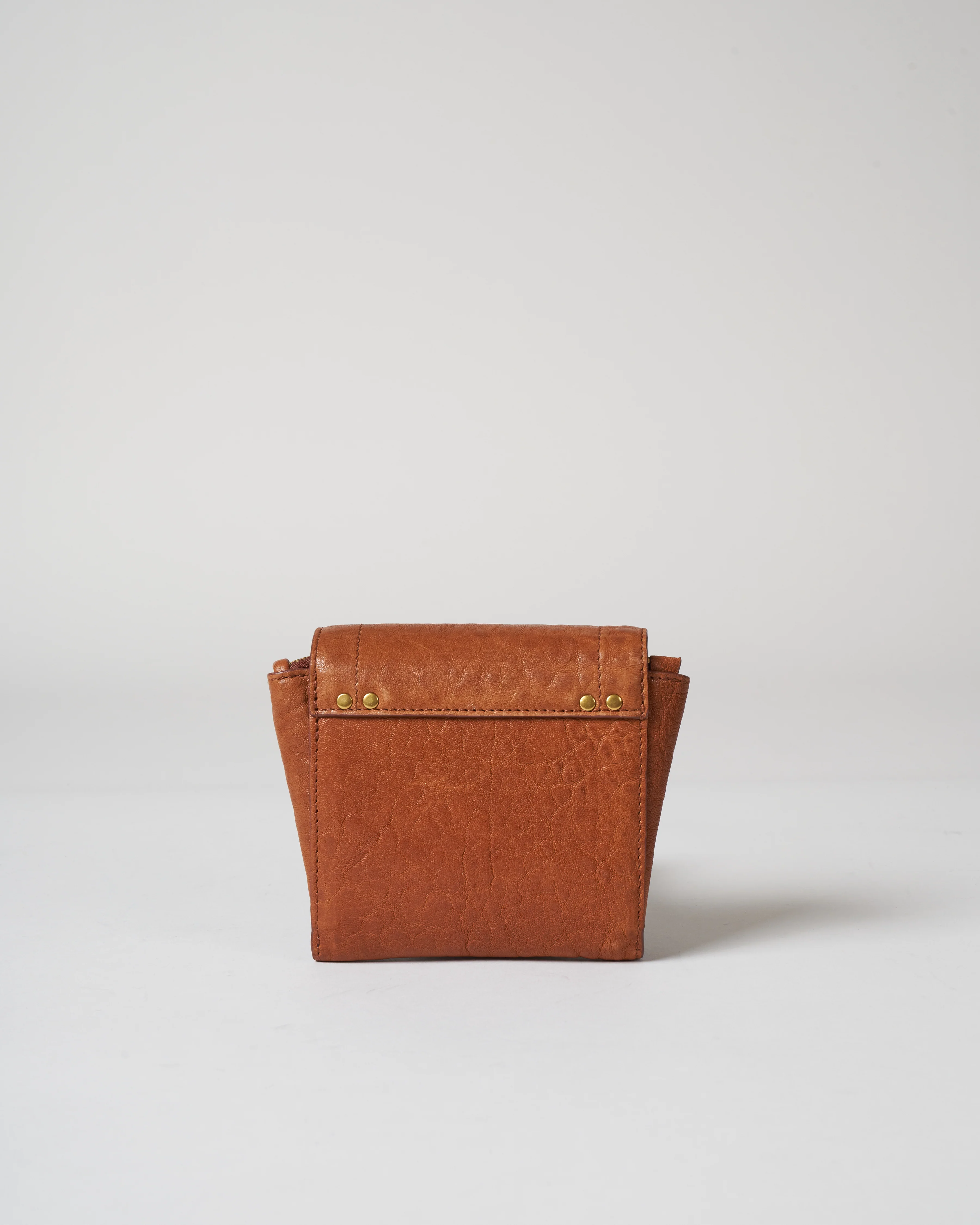 bubble lambskin wallet - camel - Image 2
