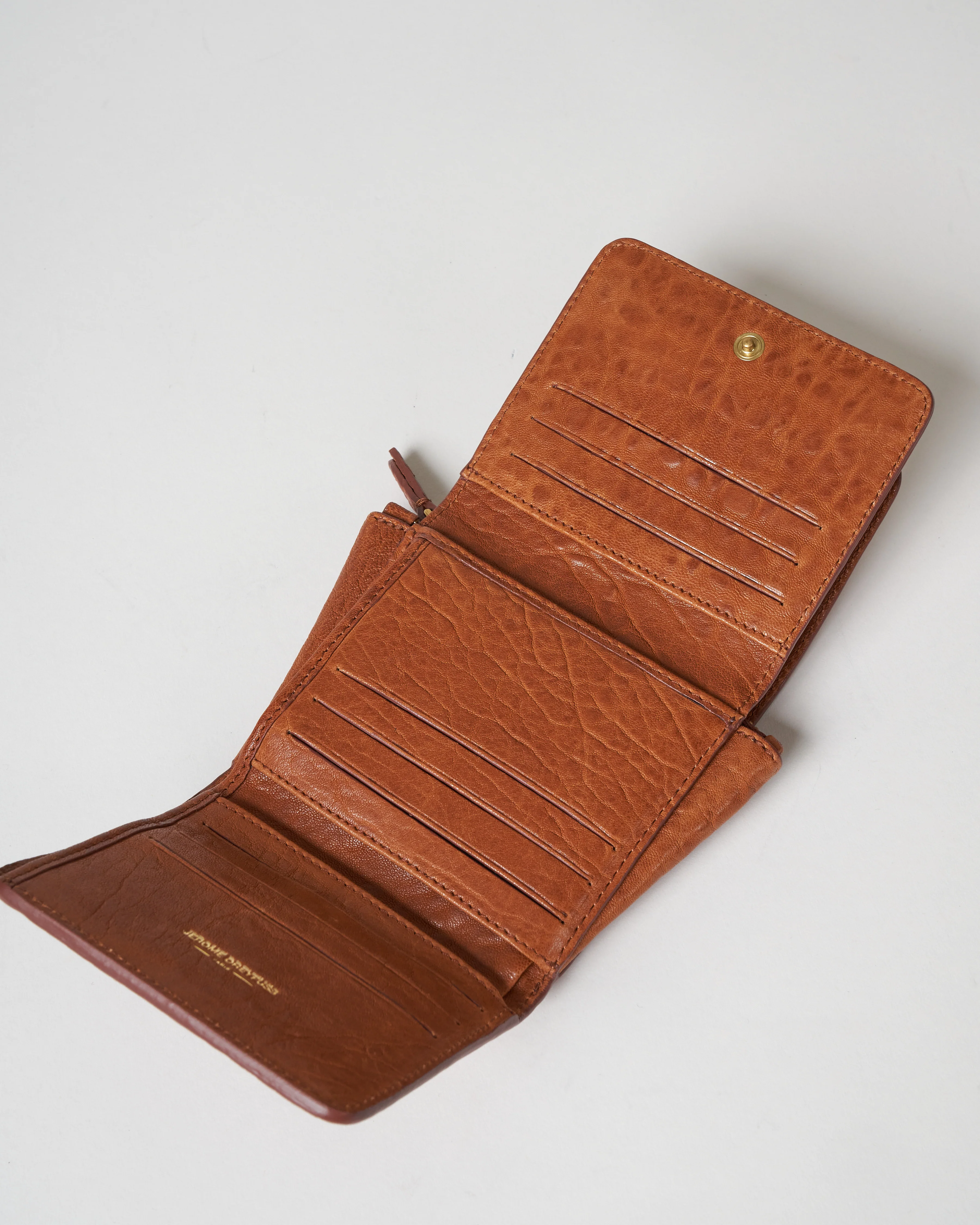 bubble lambskin wallet - camel - Image 4