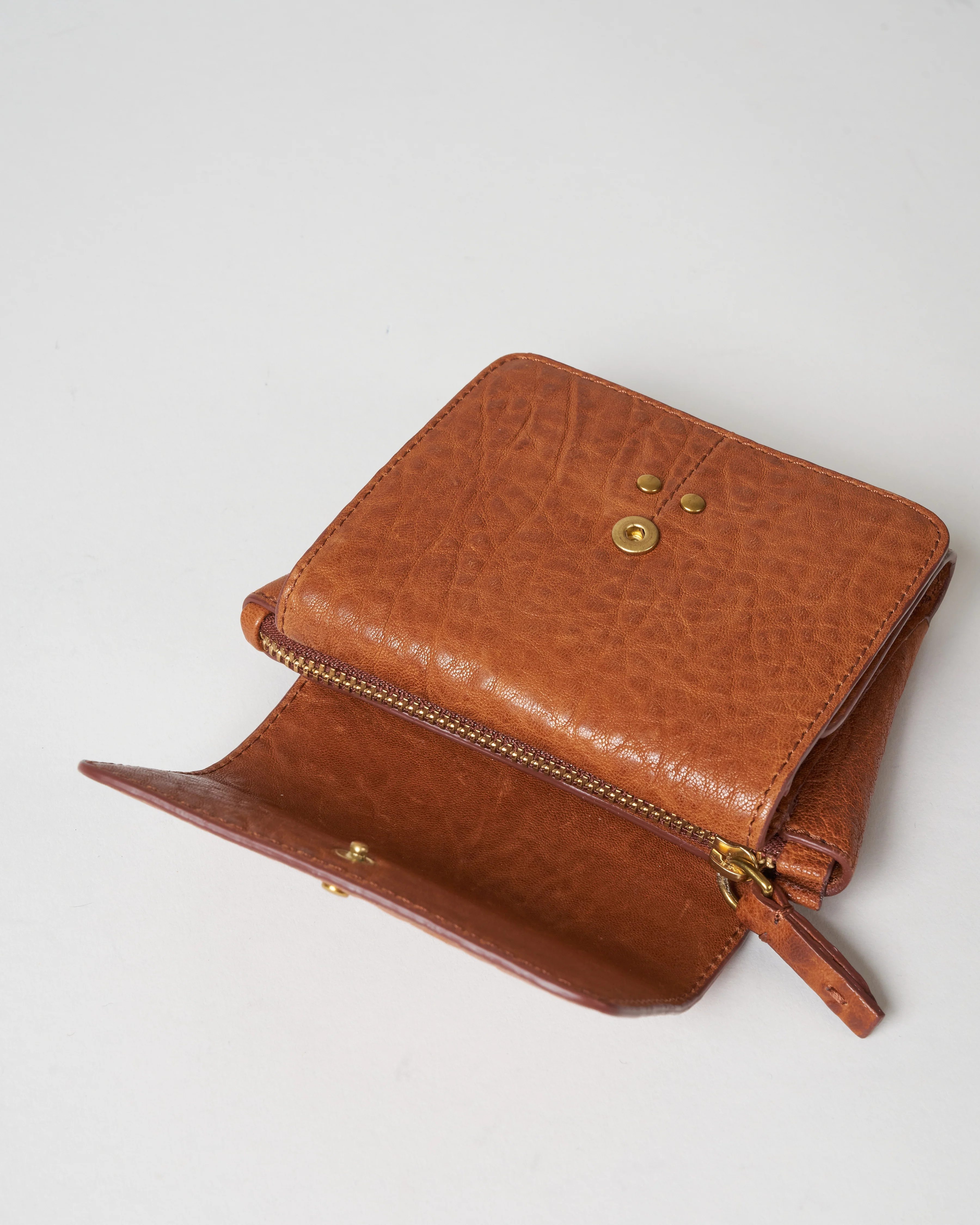 bubble lambskin wallet - camel - Image 5