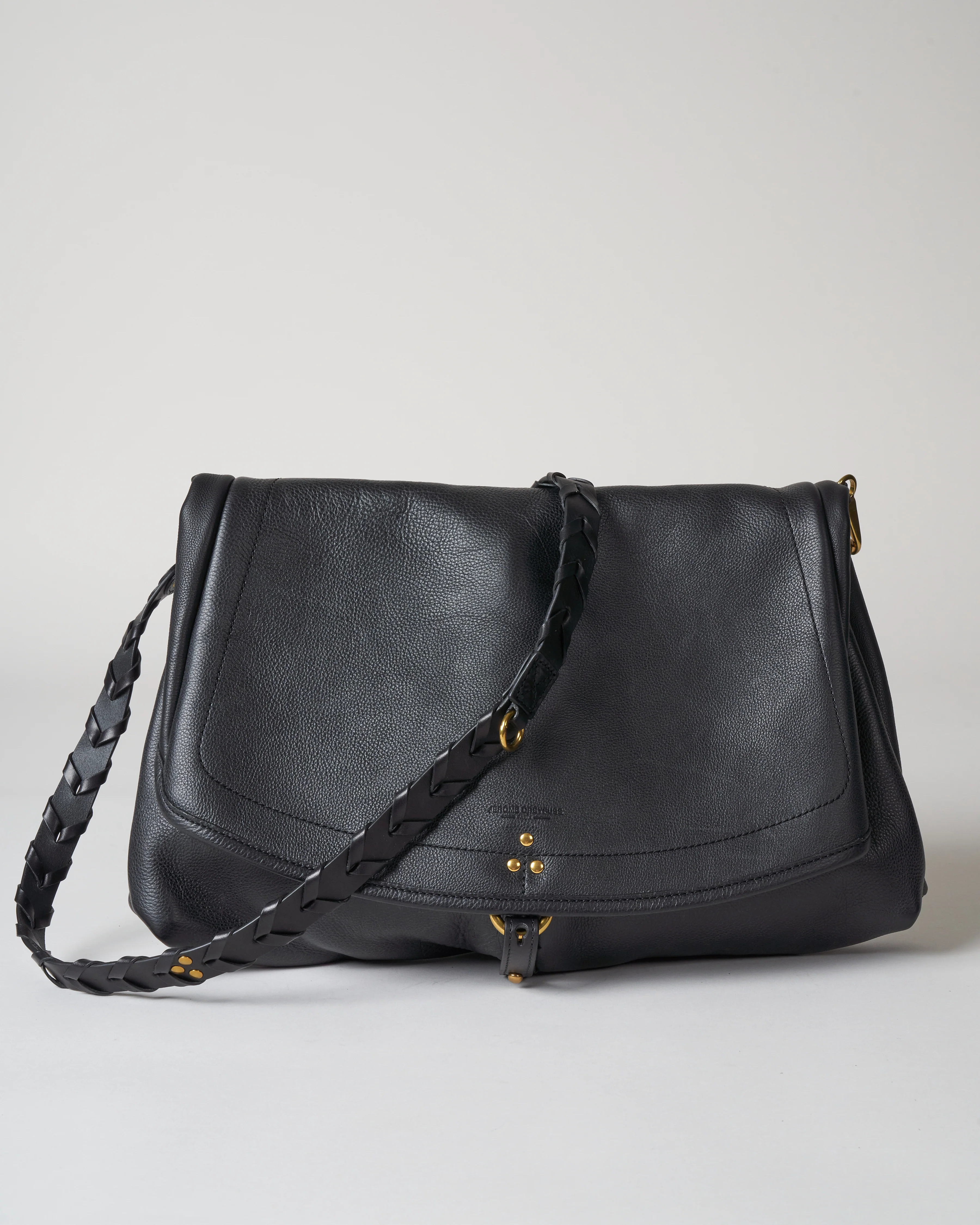 calfskin shoulder bag - noir/brass - Image 2