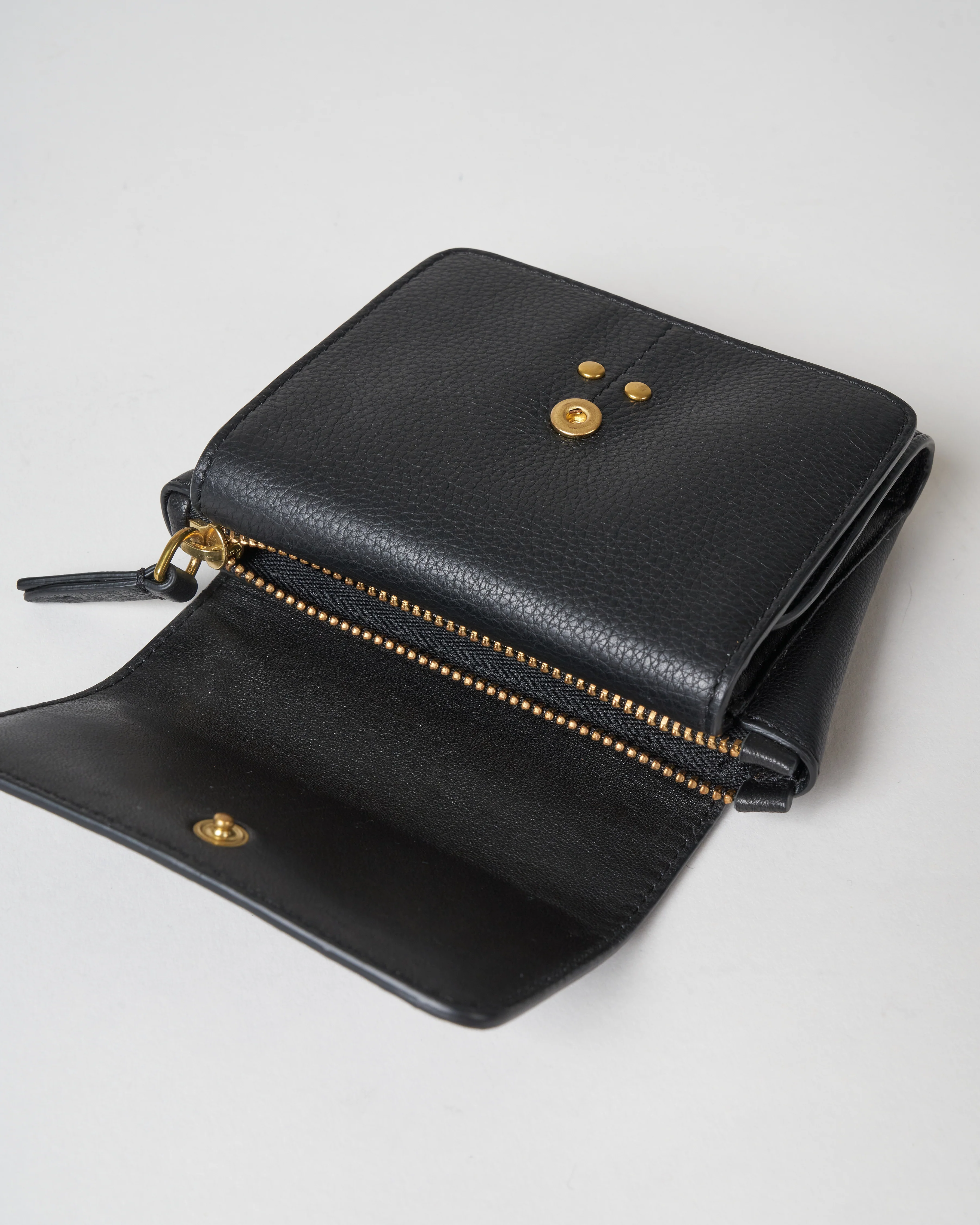 calfskin wallet - noir/brass - Image 4