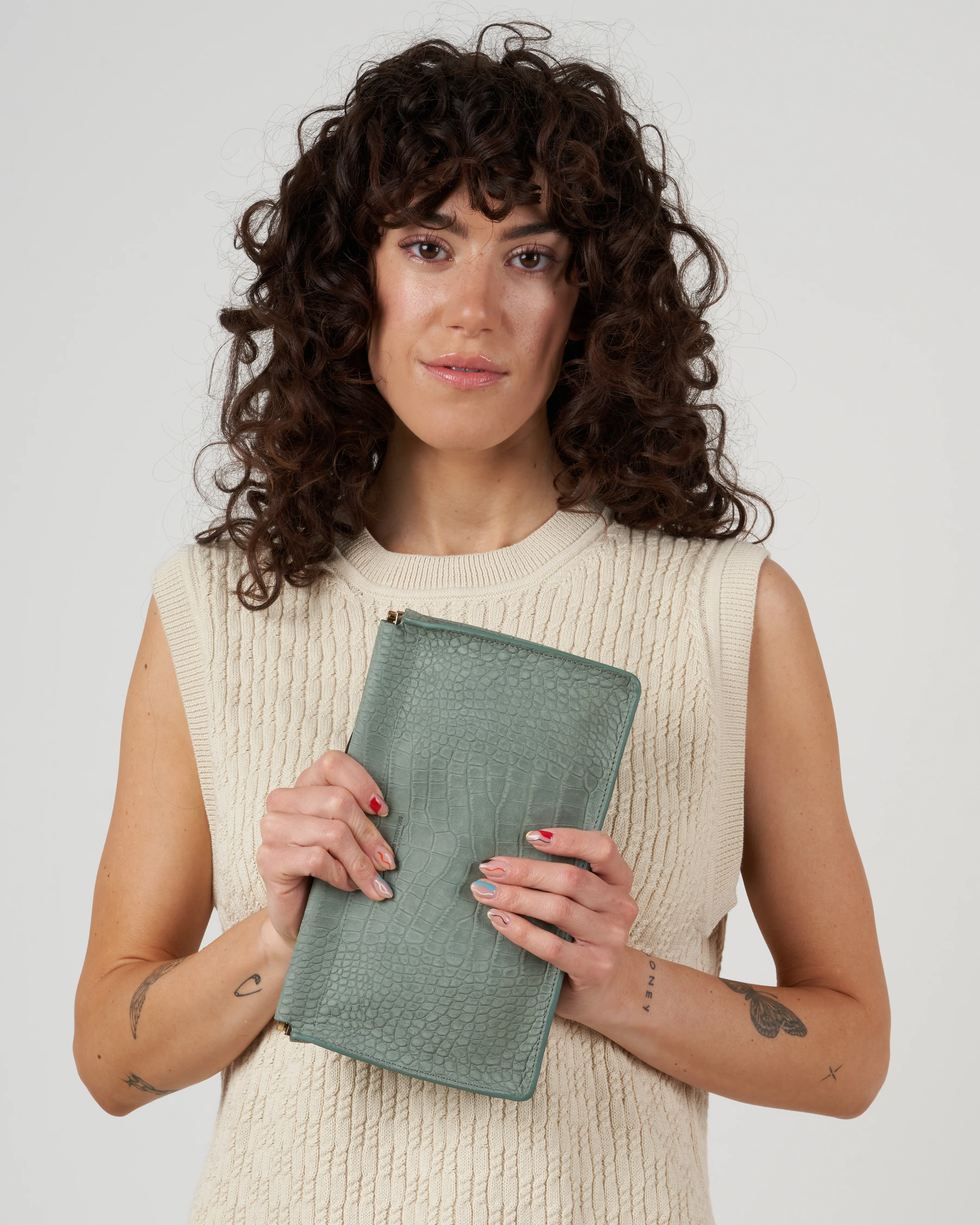 clic clac clutch l - croco lichen - Image 2