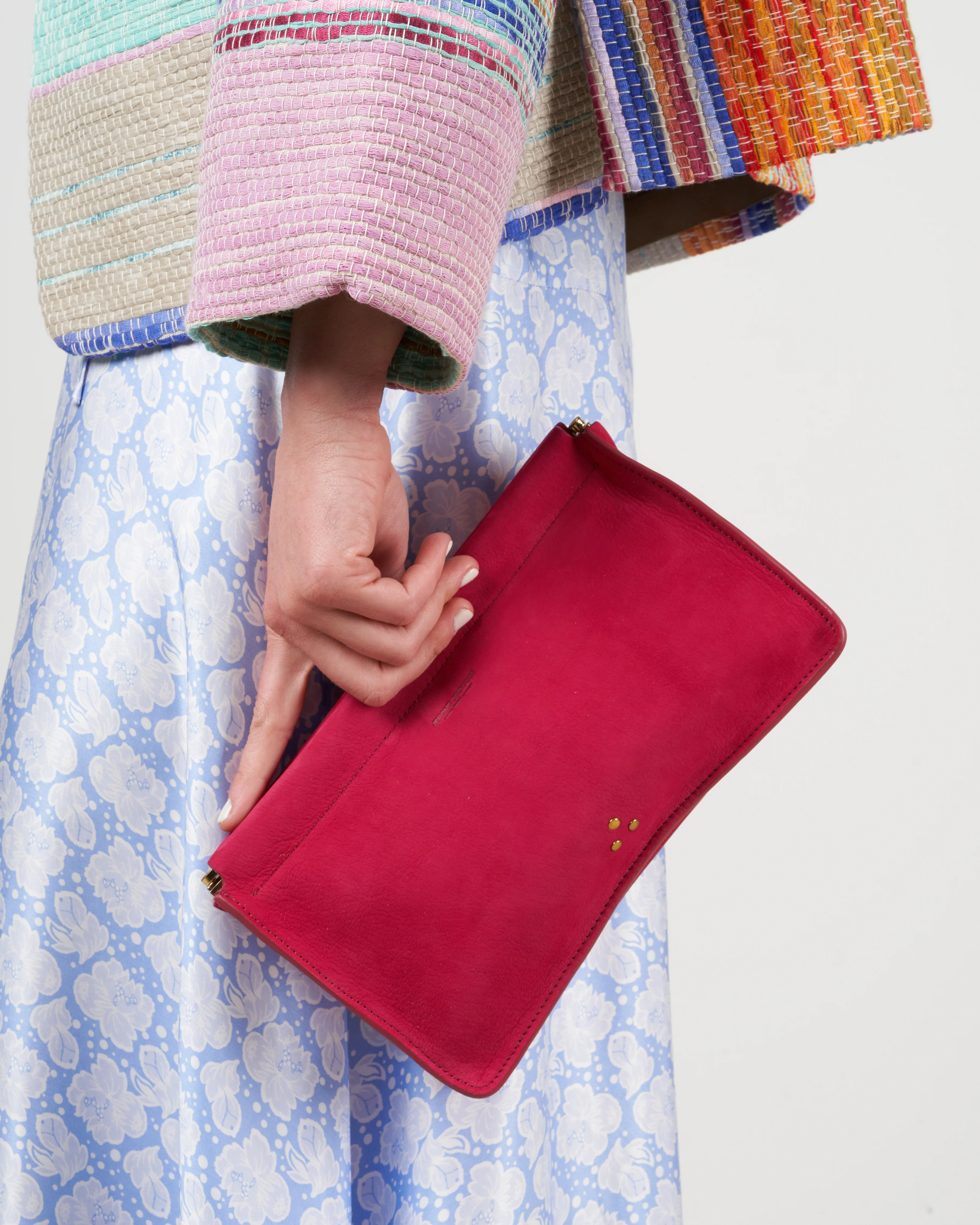 clic clac clutch l - nubuck fuxia - Image 2