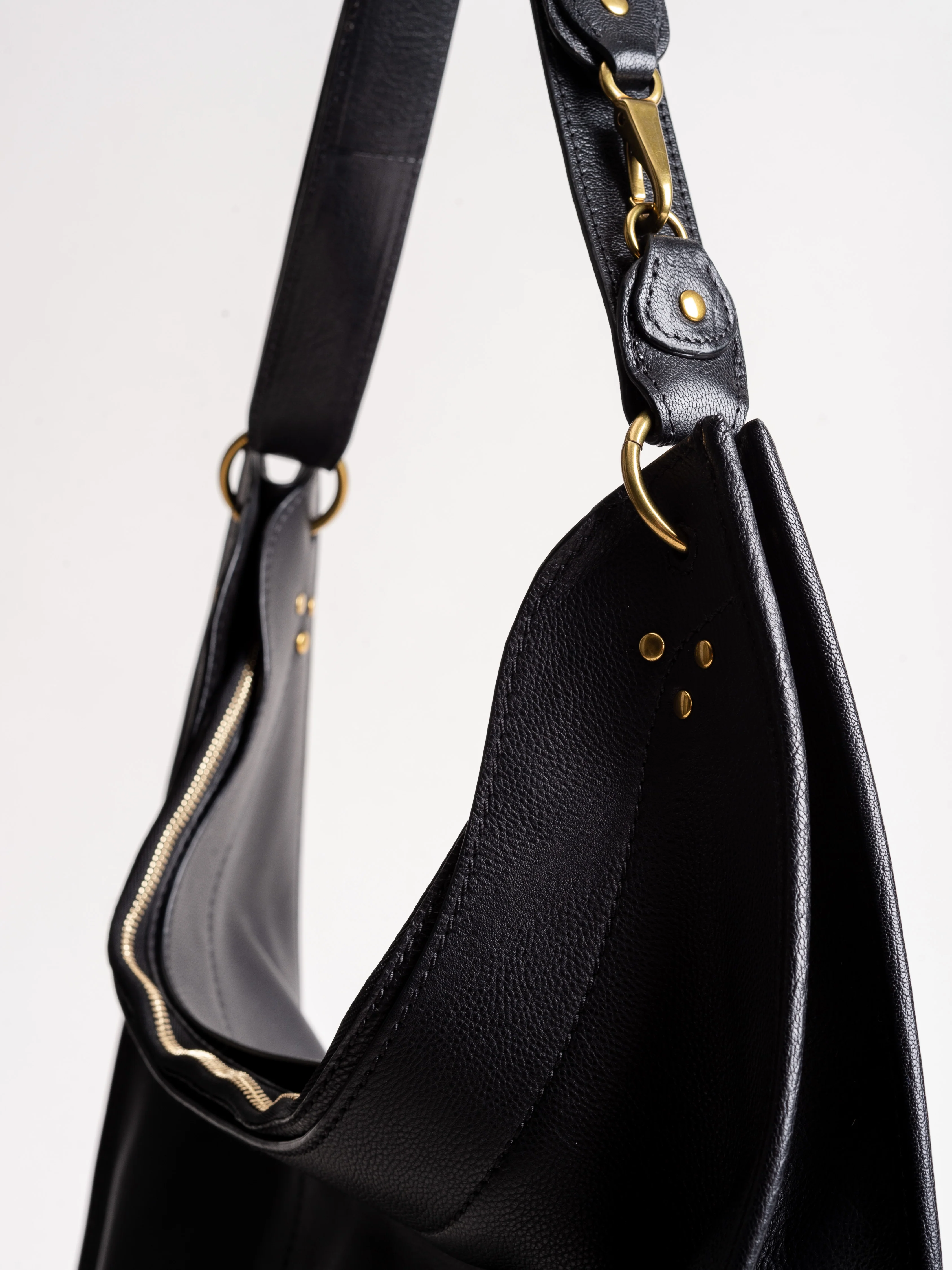 edgar calfskin hobo - noir brass - Image 3